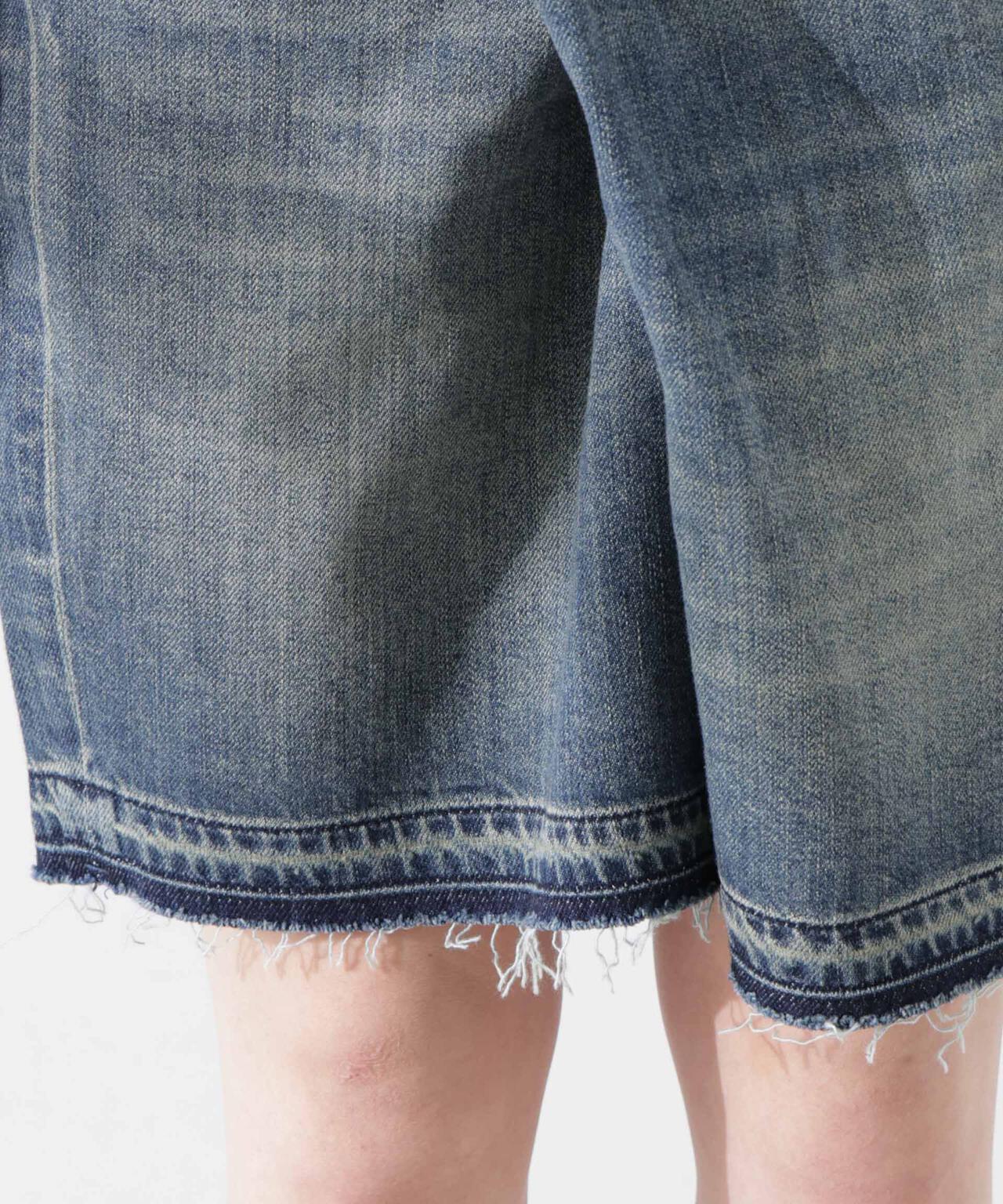 RhodolirioN/5Pockets Huge Shorts - Denim 6715128002