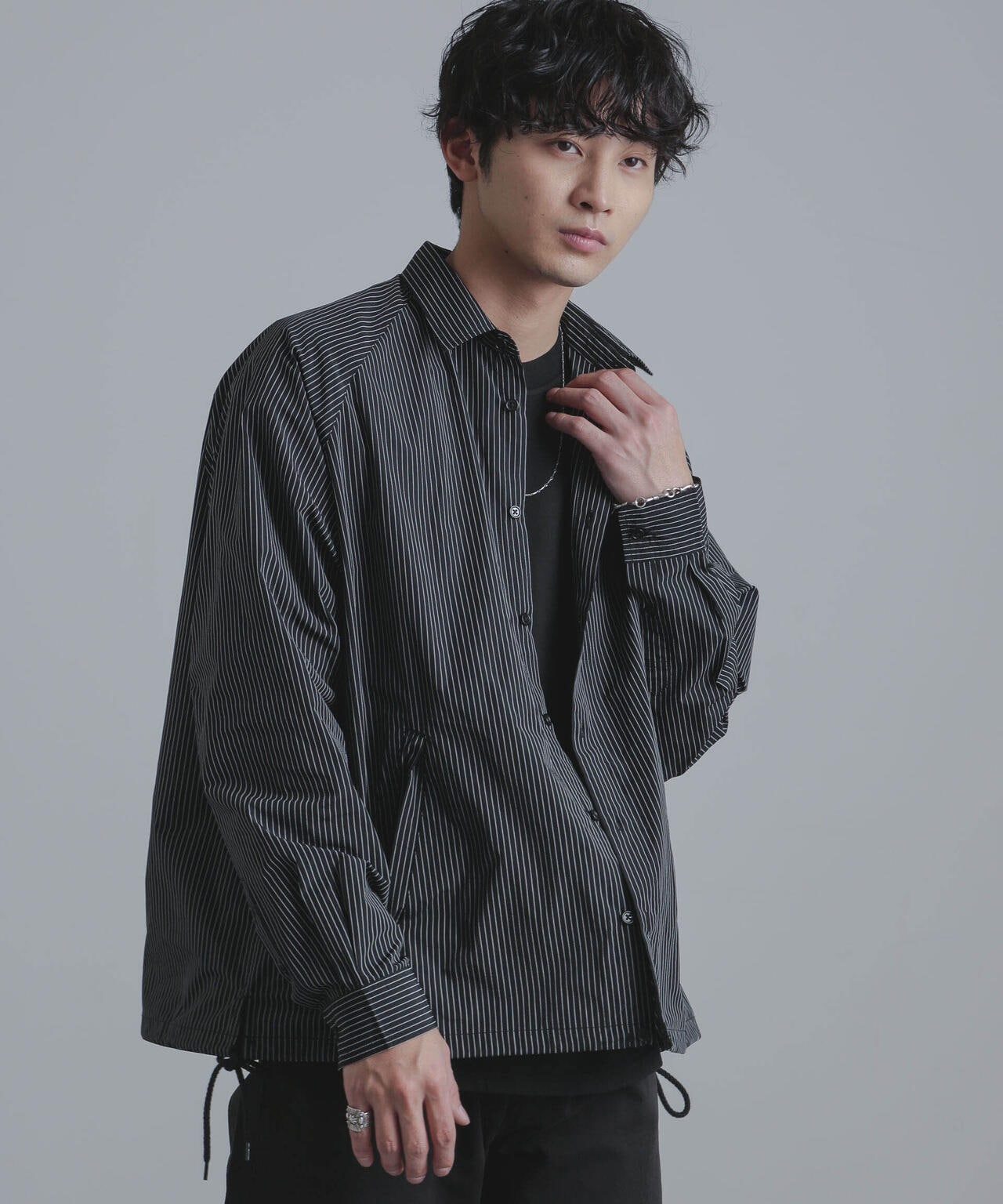 総柄サイドスピンドルコーチシャツジャケット 6684112216