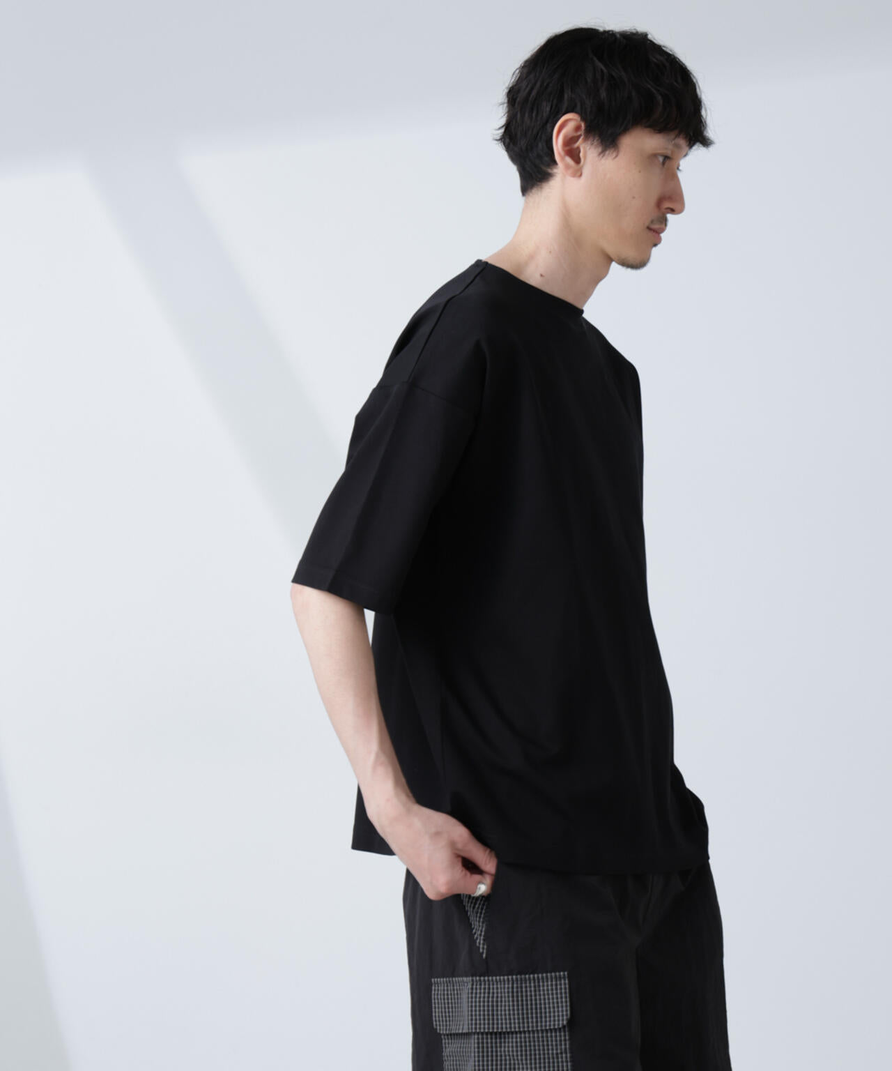 「NJ/CLUB」モクロディ ボートネック ビッグTシャツ 6685124234