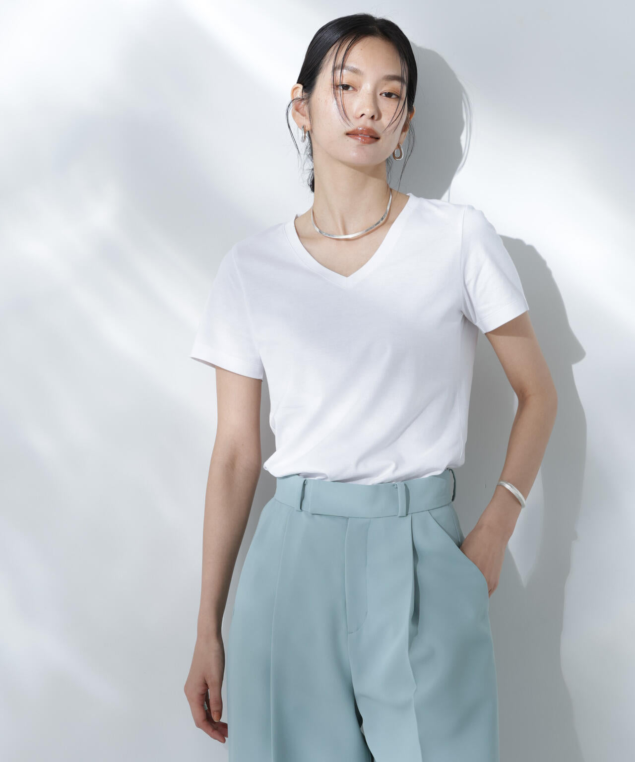 Anti Soaked(R) 汗染み防止VネックTシャツ 6695124301