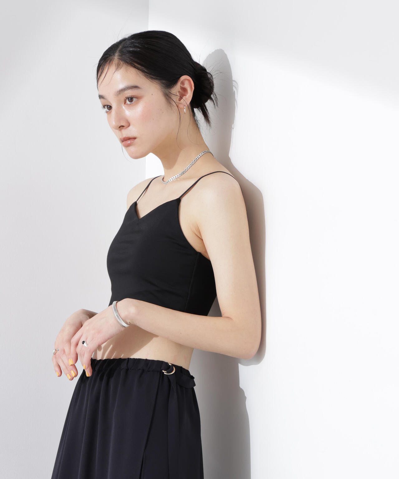 ストレッチポンチカップ付きブラトップキャミソール 6695124317