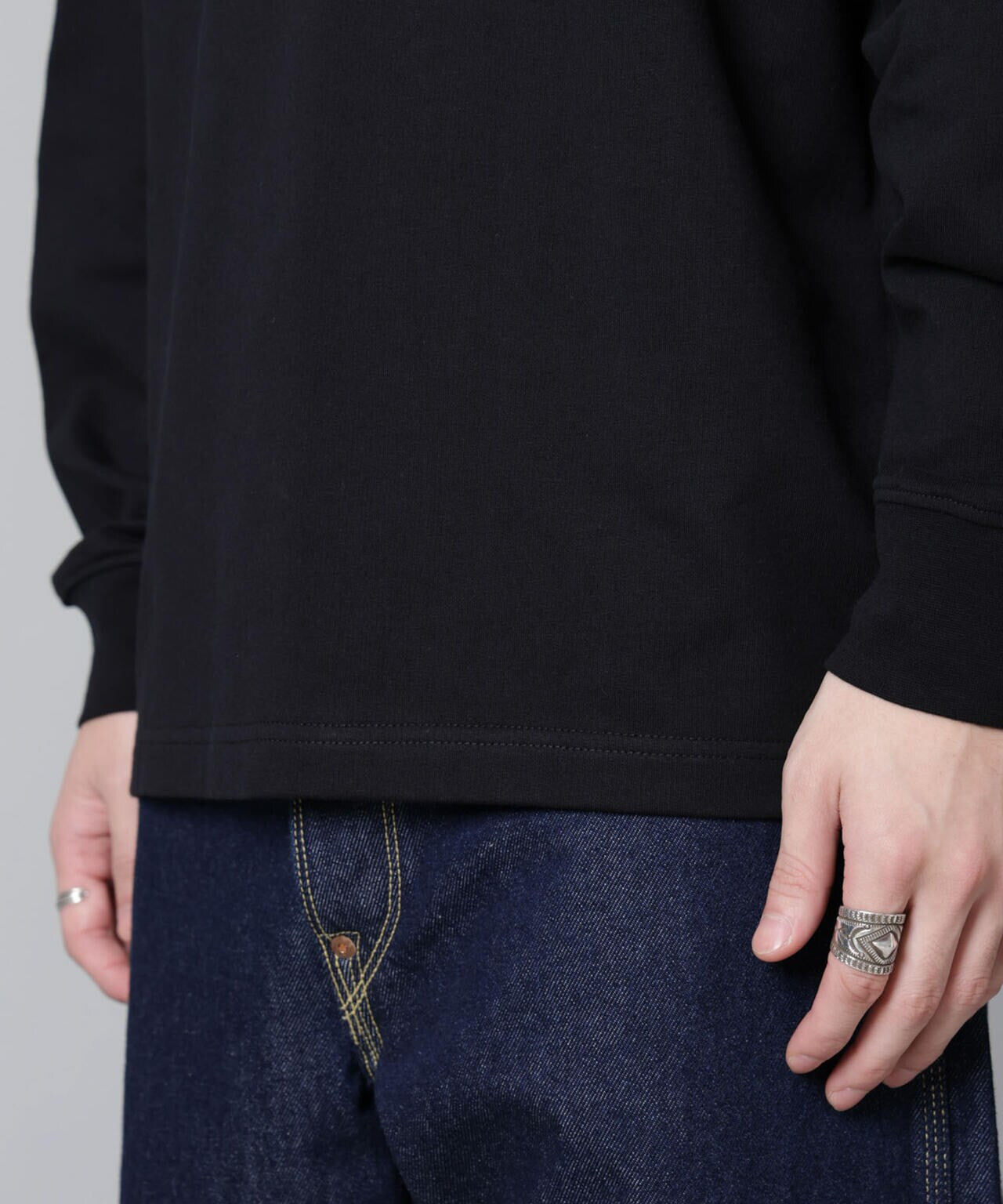 タートルカットミニ裏毛Tシャツ 長袖 6724223235