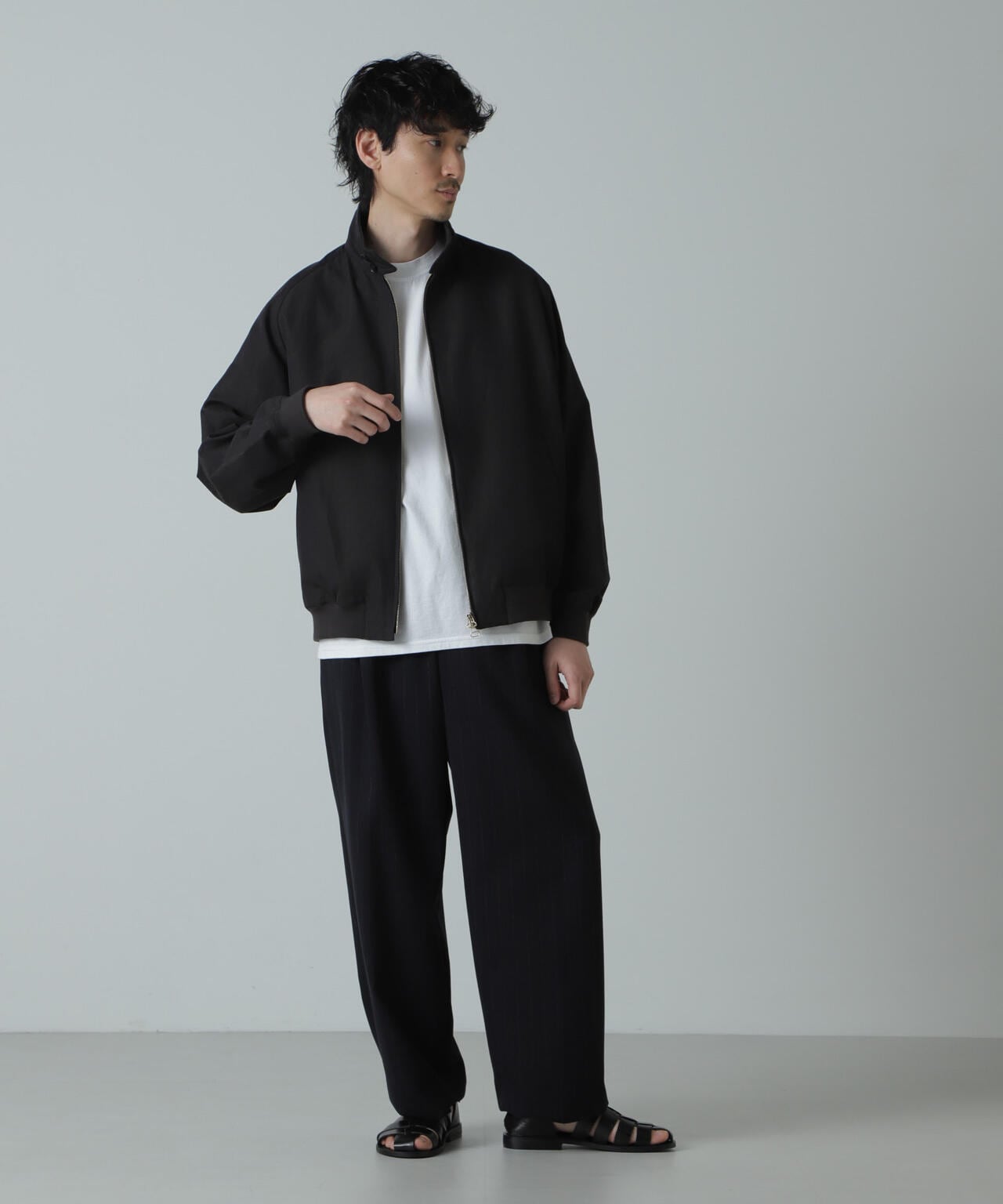 AB.コットンラミー ネップシャンブレーハリトンジャケット 6684112228