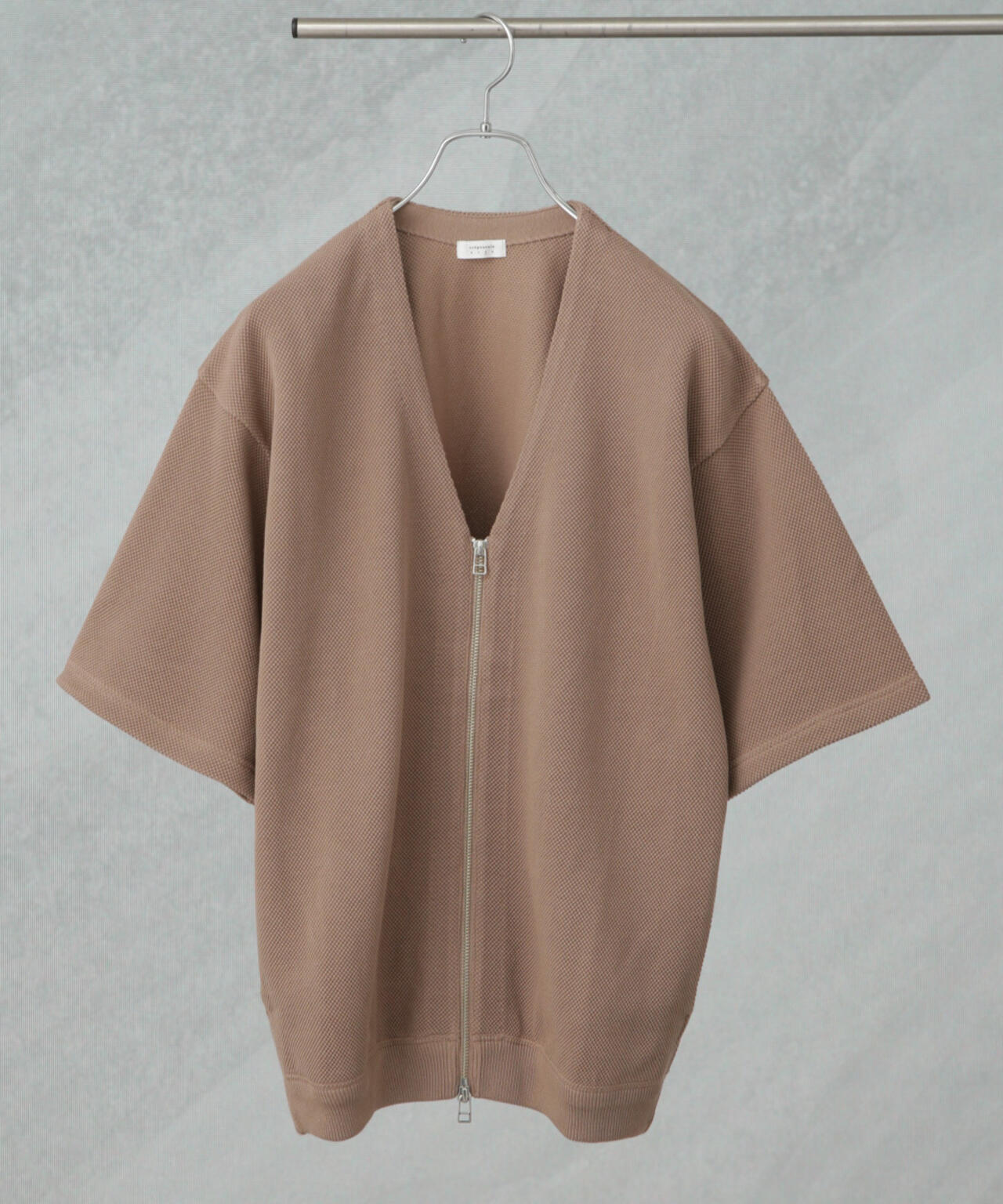crepuscule/別注 S/S V NECK ZIP CARDIGAN 6705122021