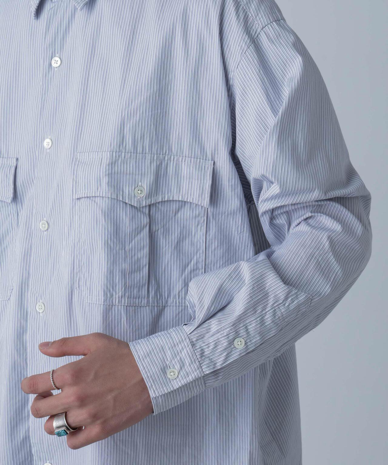PORTER CLASSIC/ROLL UP STRIPE SHIRT 6704120089