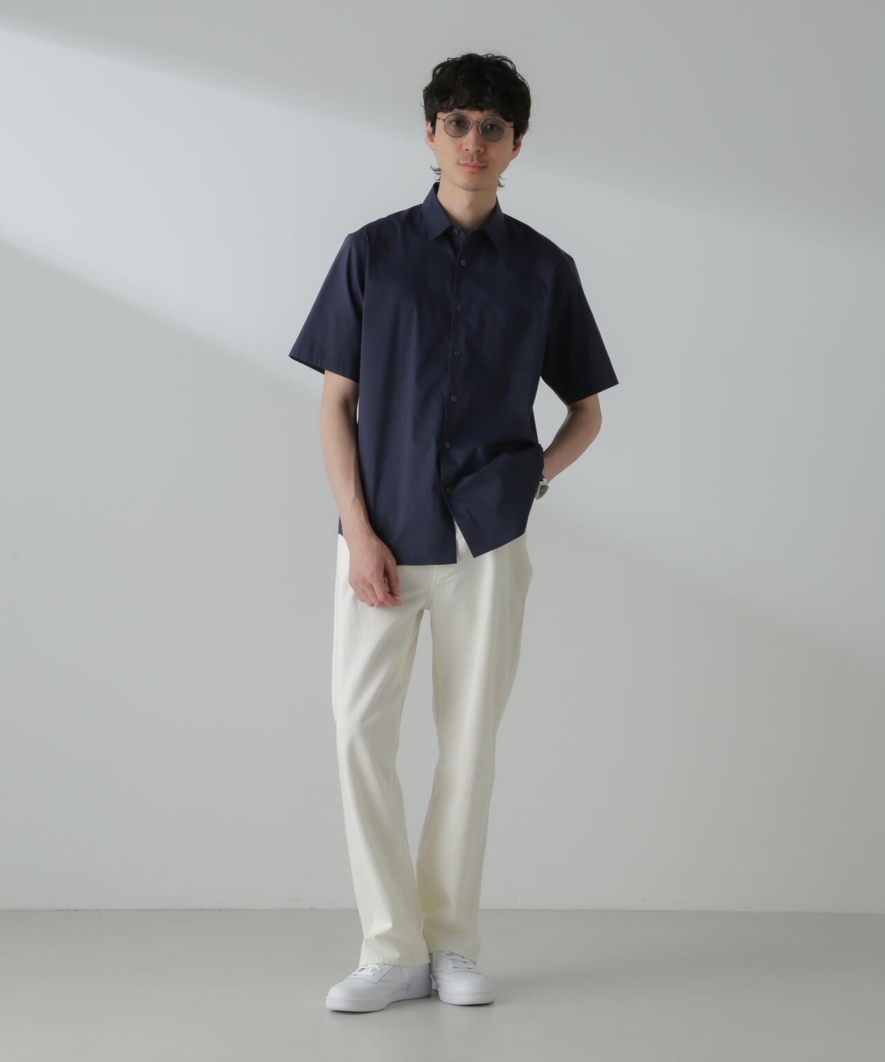 「ICE FLOW LINEN」レギュラーカラーシャツ 半袖 6684121206