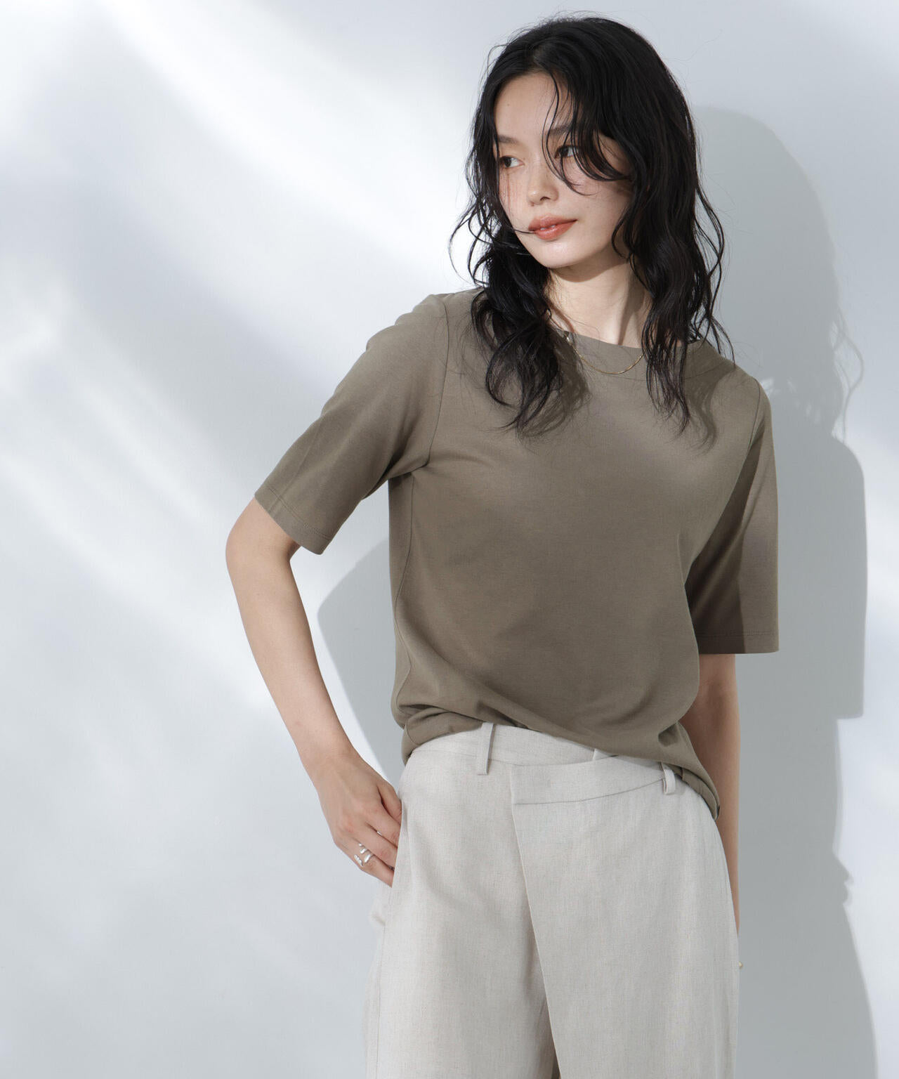 Anti Soaked(R) 汗染み防止ボートネックTシャツ 6695124303