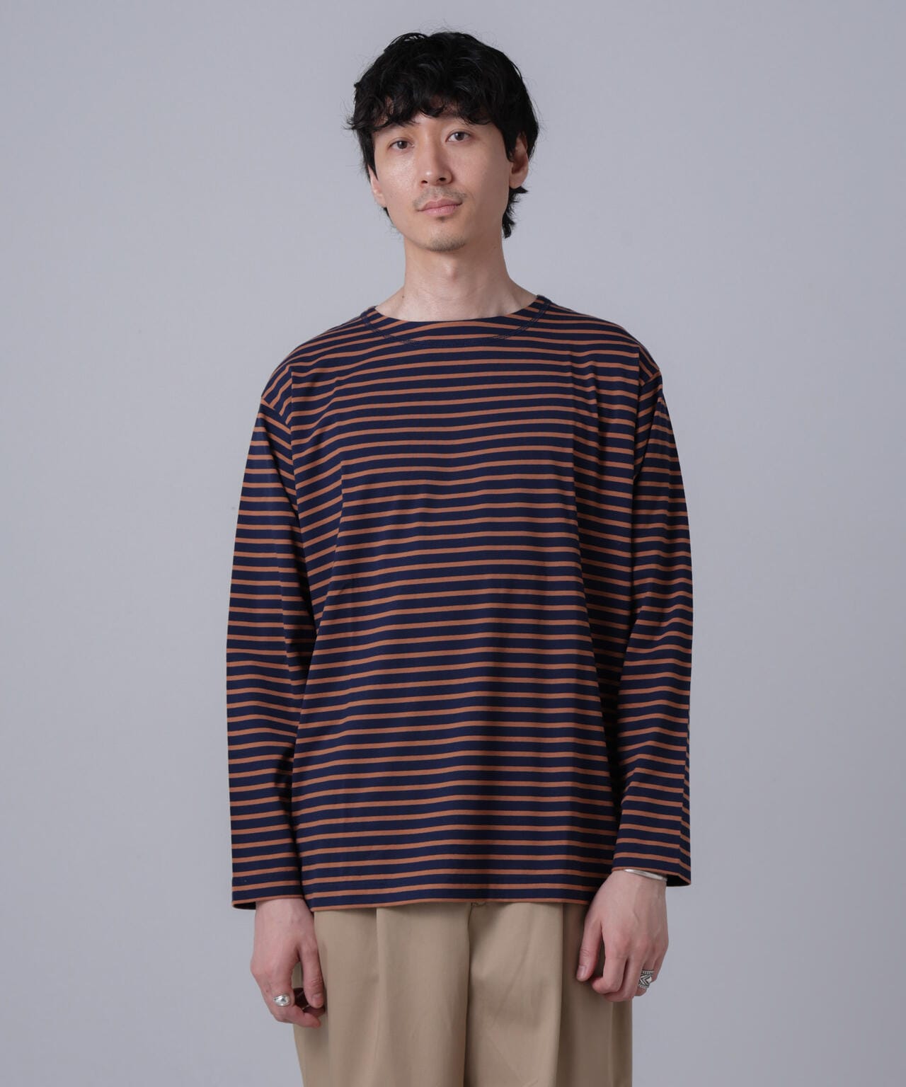 「NJ/CLUB」HOMESTOCKボーダーボートネックTシャツ 6684223201