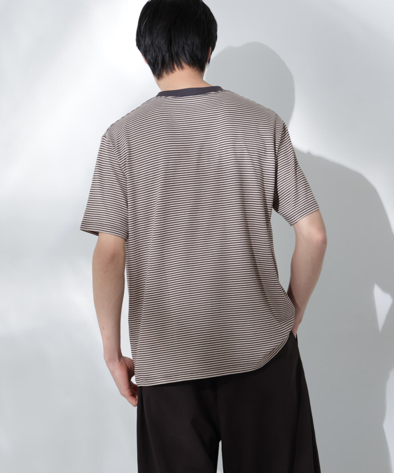 Anti Soaked(R) 汗染み防止 ボーダーミドルシルエットTシャツ 6685124205