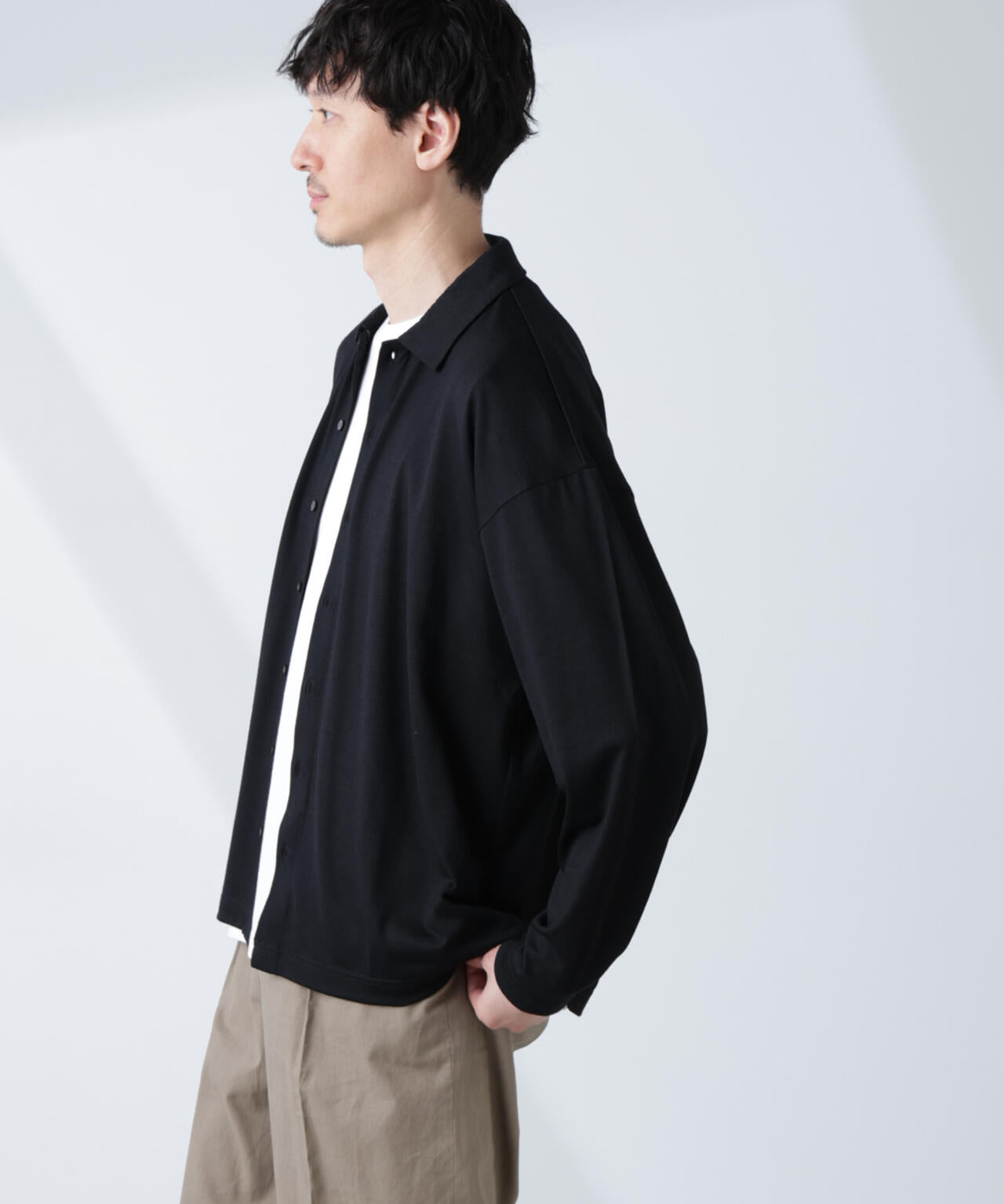 「ALL-DAYS COMFORT 100% WOOL」 シャツカーディガン 6685123223