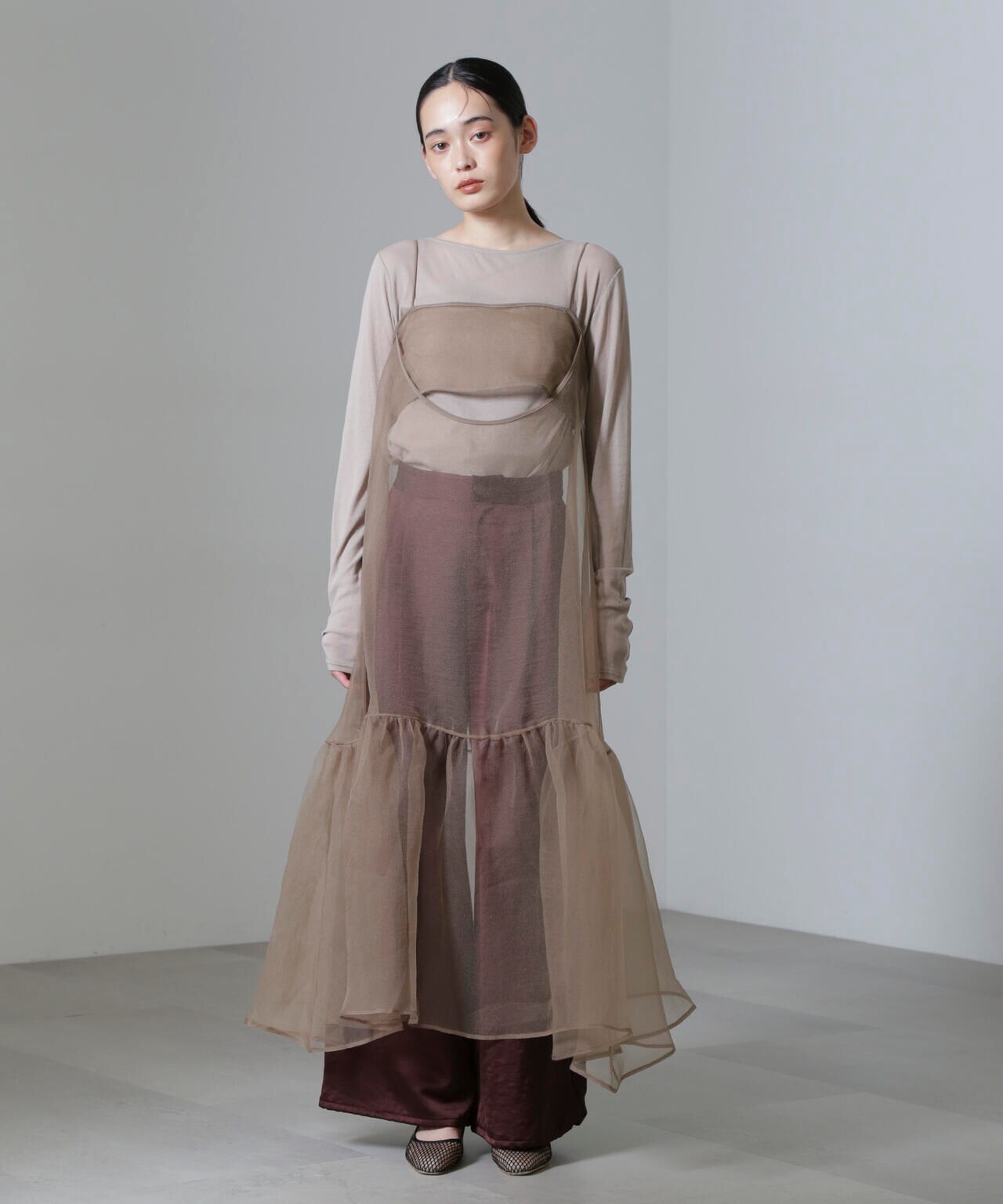 ESTHE/Cut-Out Organza Dress 6714219021