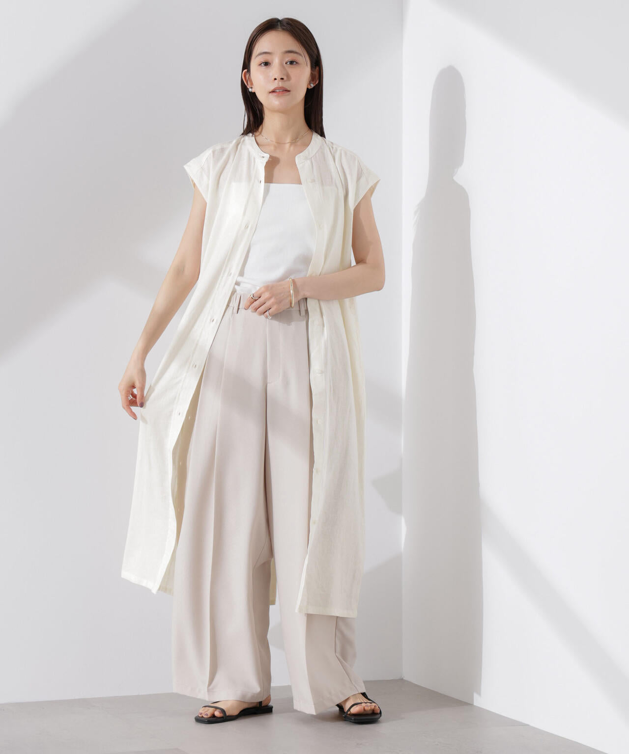 Anti Smell Linen フレンチスリーブワンピース 6735119314