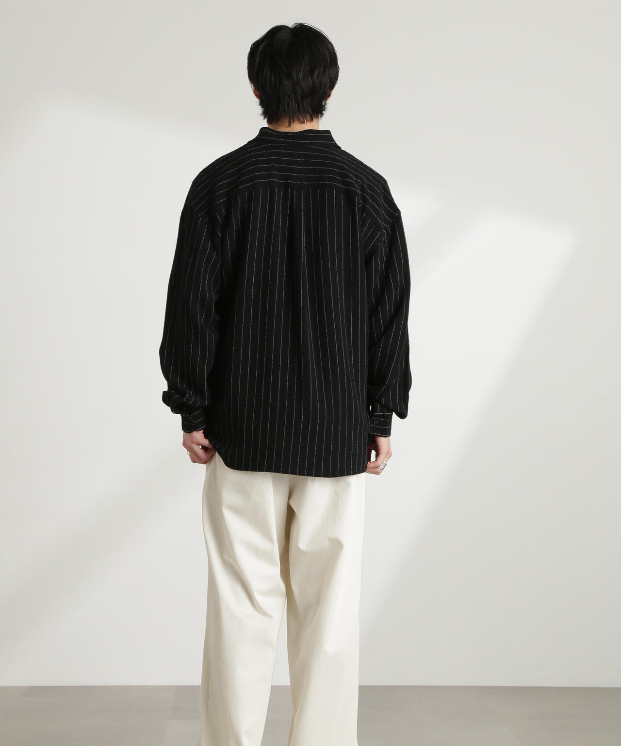 WEB限定/ピンストライプレギュラーカラーシャツ 長袖 6725120209