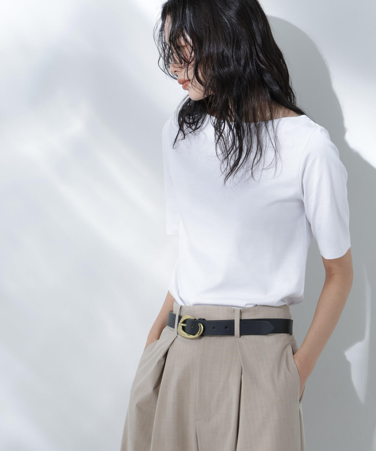 Anti Soaked(R) 汗染み防止ボートネックTシャツ 6695124303