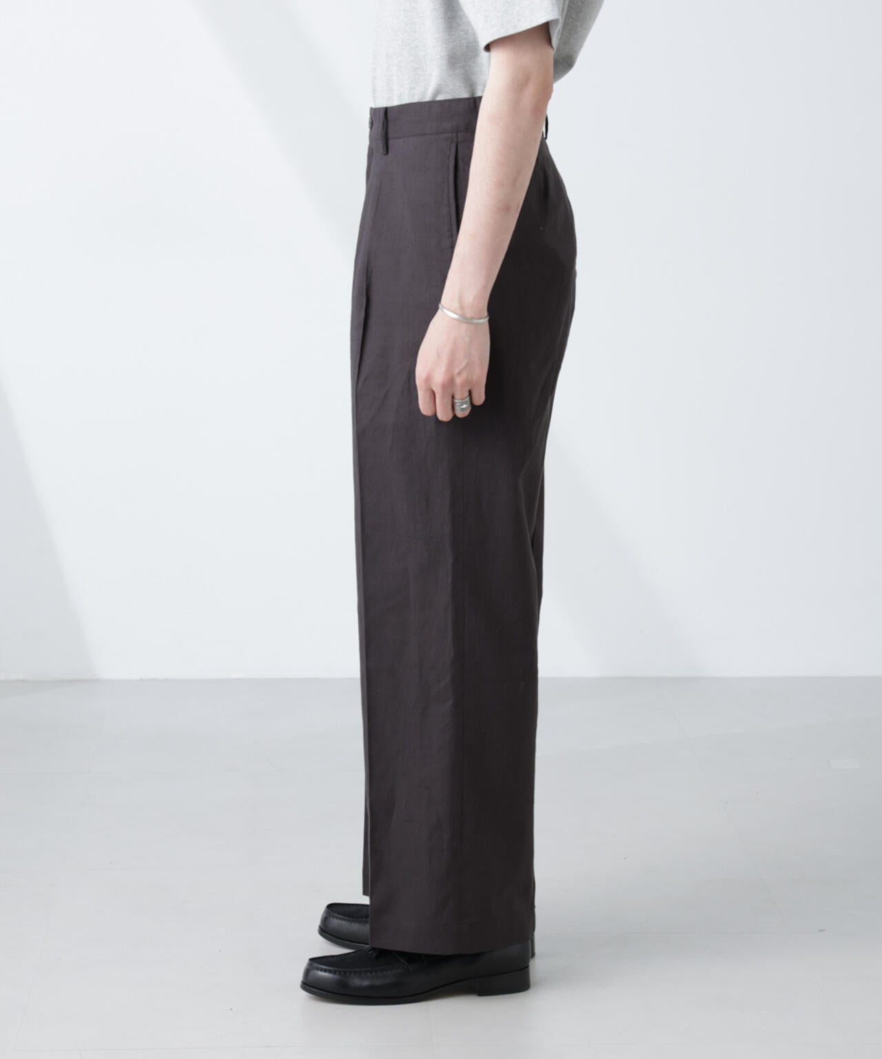 「BELGIUM LINEN FABRICS」リネンコットンストレートパンツ(セットアップ可) 6685127221