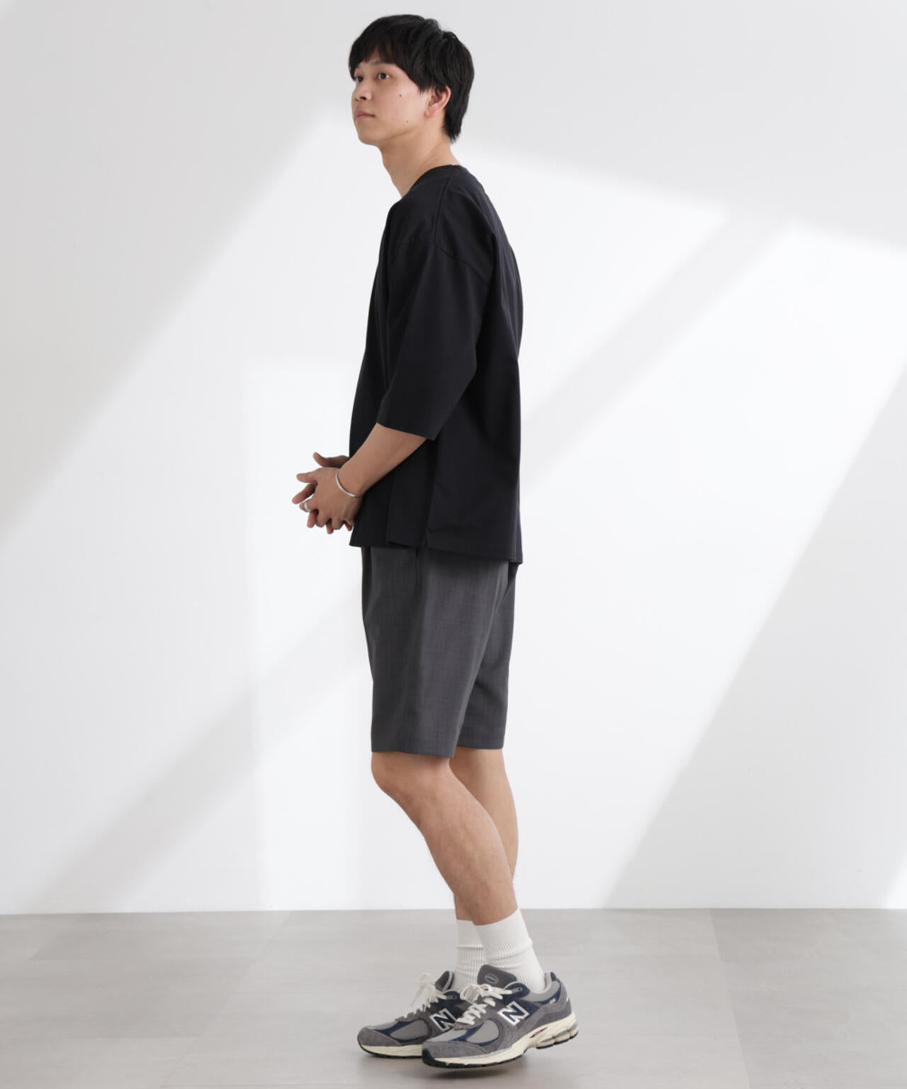ルーズフィットワイドスリーブTシャツ 7分袖 6725124224