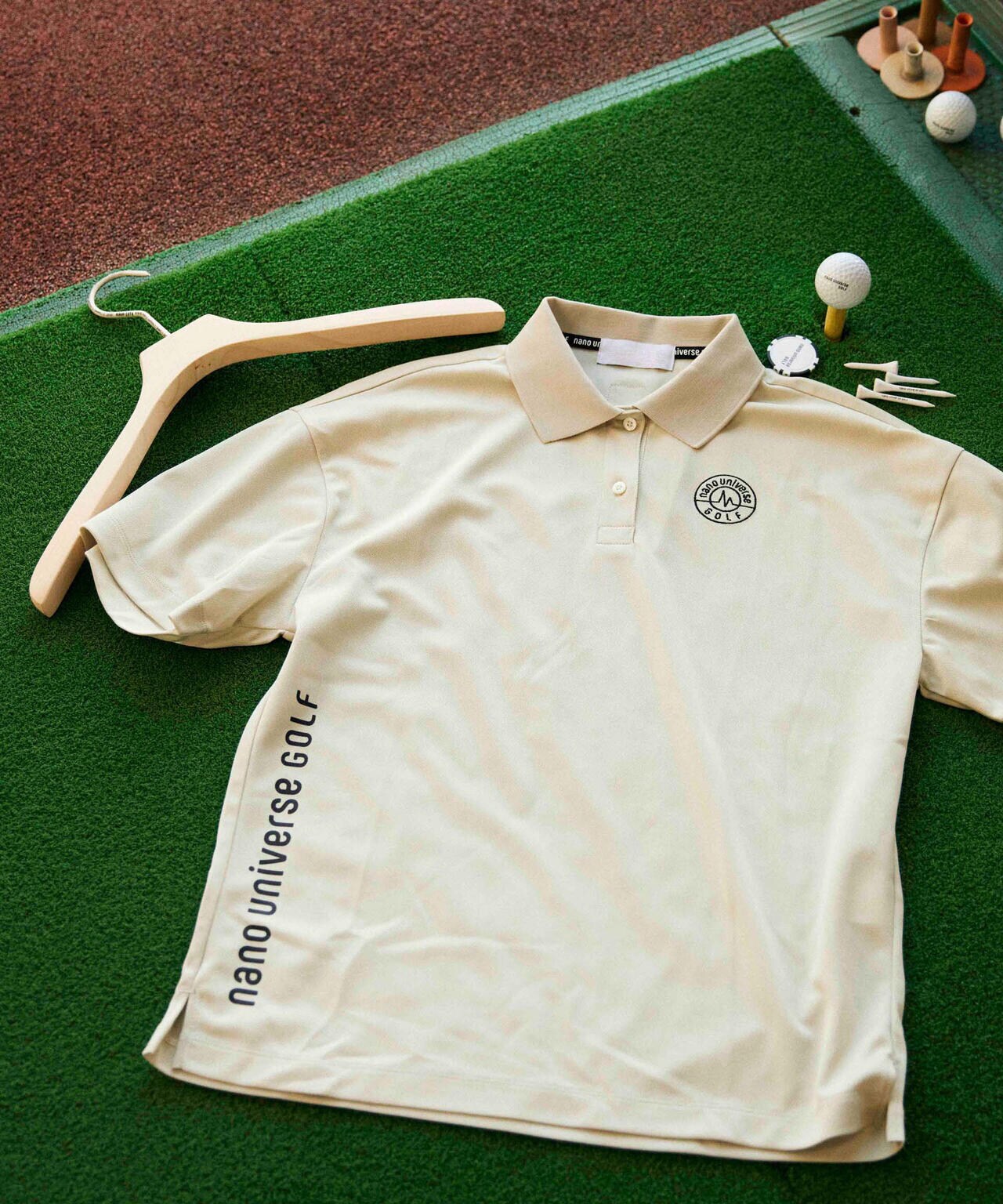 nano universe GOLF/定番ポロシャツ サイドロゴ 6714124026