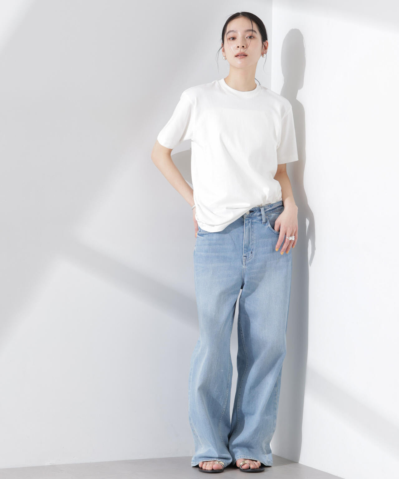Hanes/1P T-SHIRTS SHIRO クルーネックTシャツ 6715124010