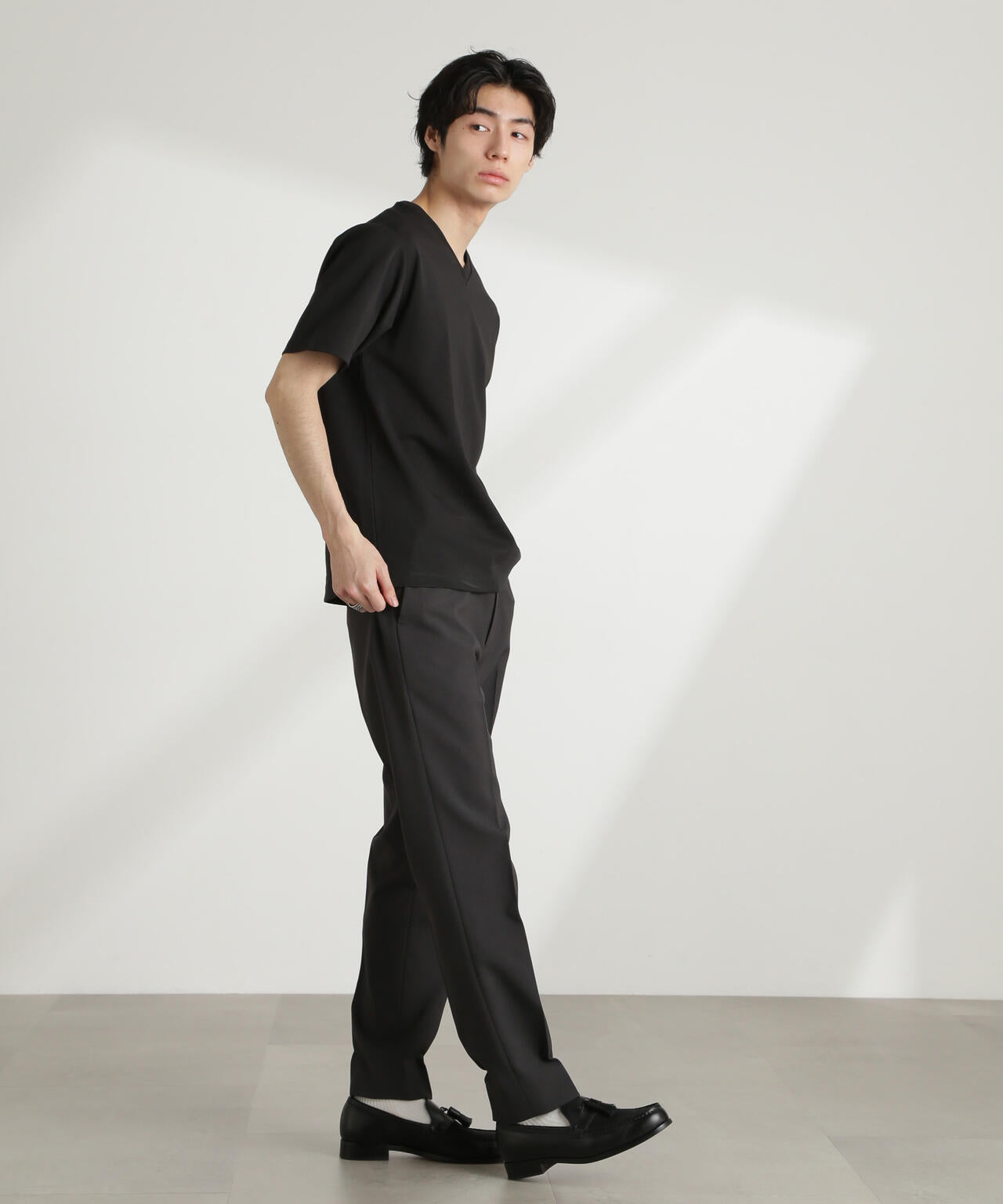 ダブルスムースVネックTシャツ 半袖 6725124214