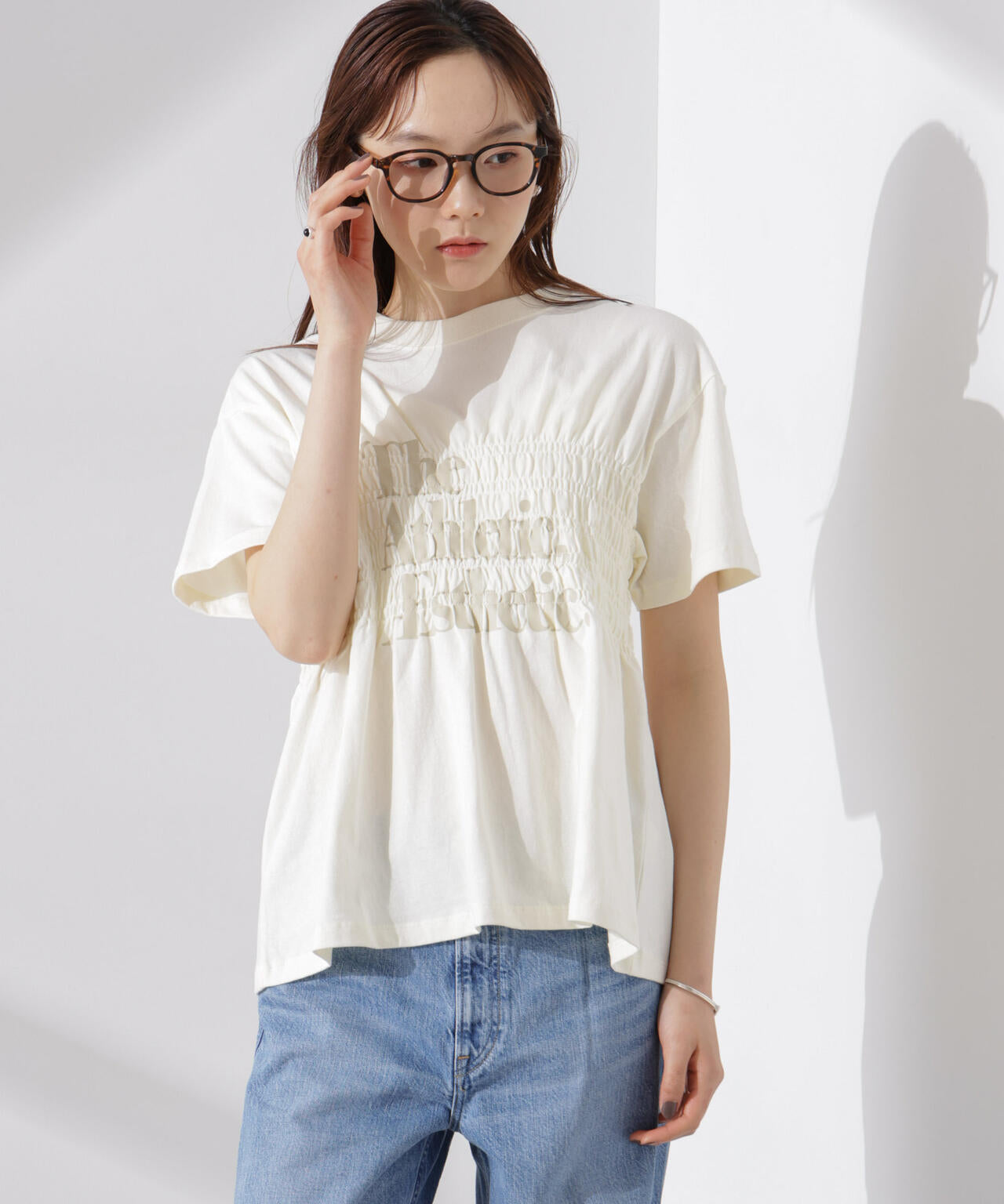 RUSSELL ATHLETIC/別注 Jersey Shirring T 6715124035