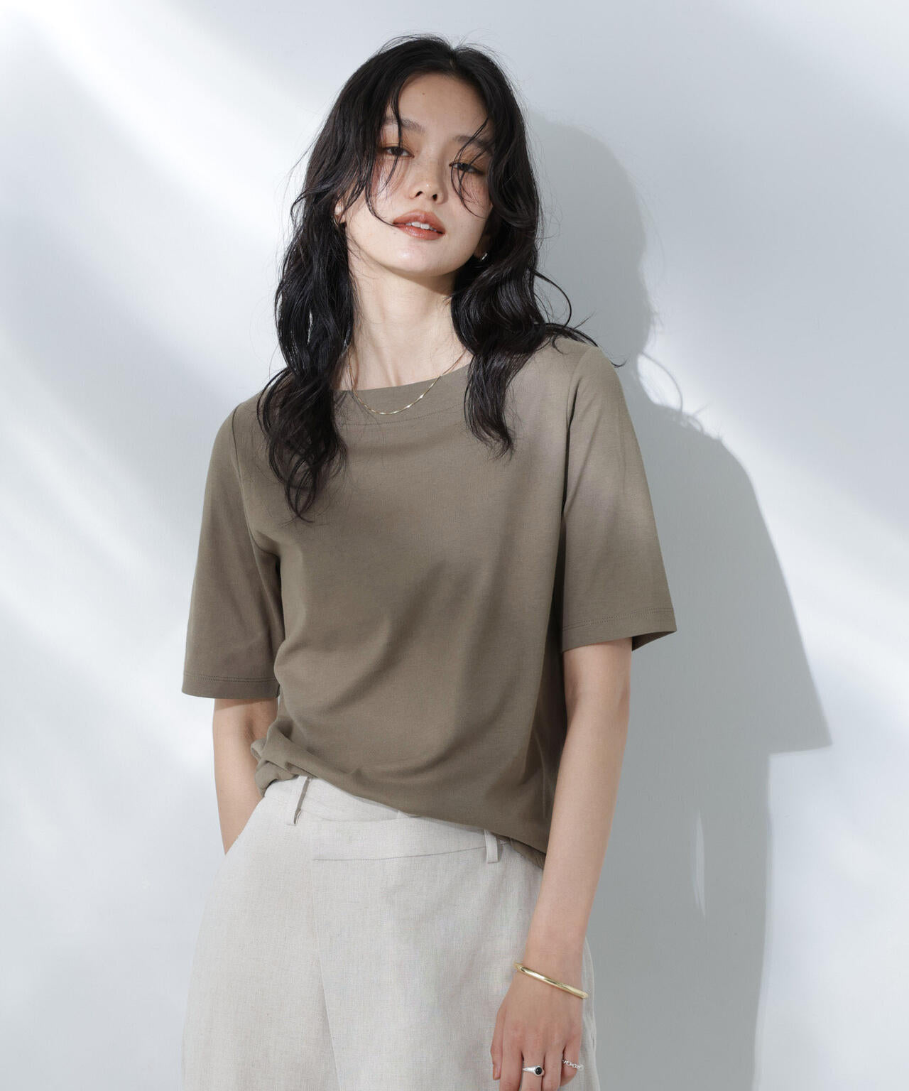 Anti Soaked(R) 汗染み防止ボートネックTシャツ 6695124303