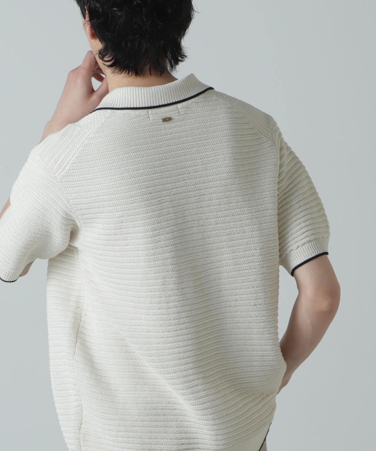 AB.ギマアイレット柄ニットブザムシャツ 6684122220