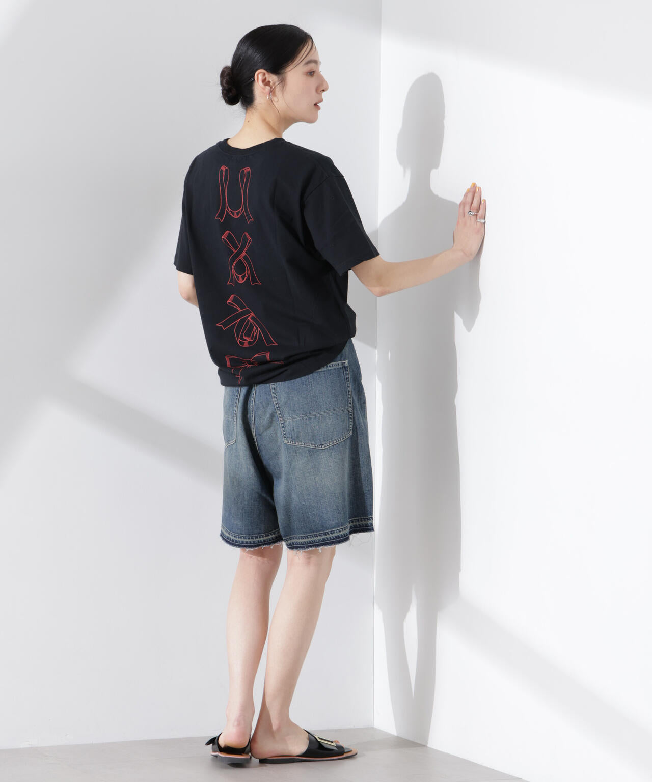 RhodolirioN/5Pockets Huge Shorts - Denim 6715128002