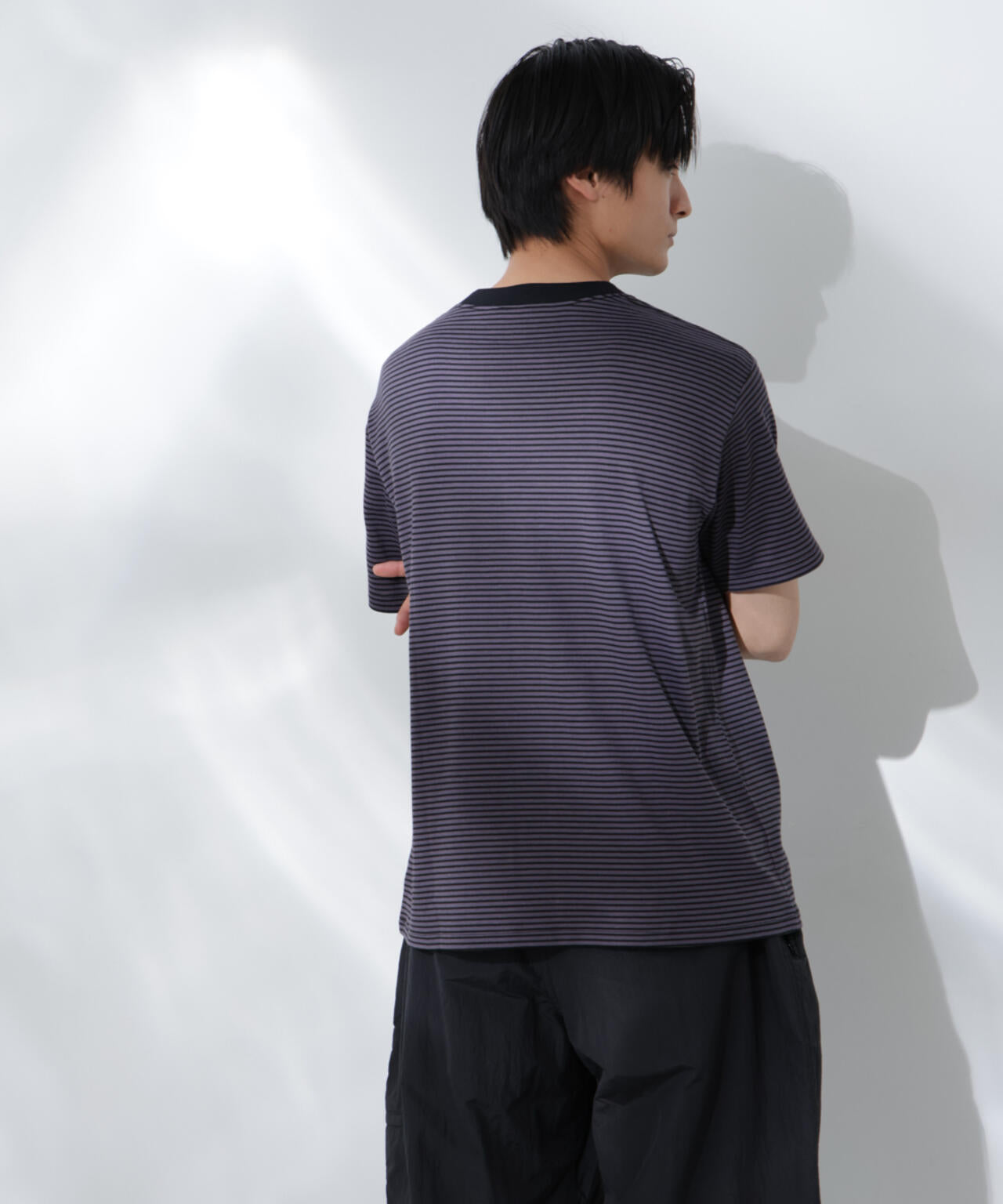 Anti Soaked(R) 汗染み防止 ボーダーミドルシルエットTシャツ 6685124205