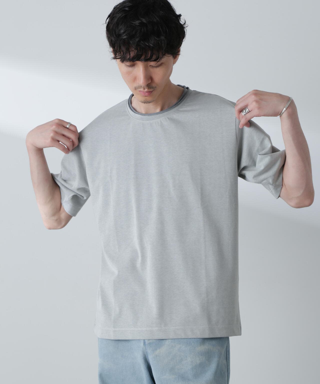 ダブルロールネック プレーティングTシャツ 6684124251