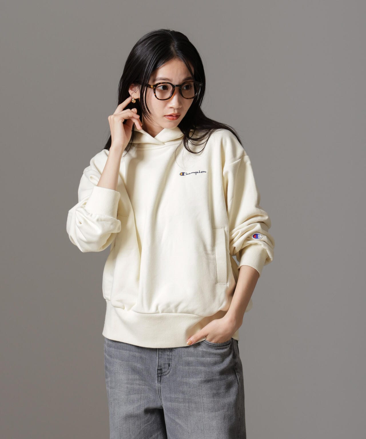 Champion/HOODED SWEATSHIRT 6714223032