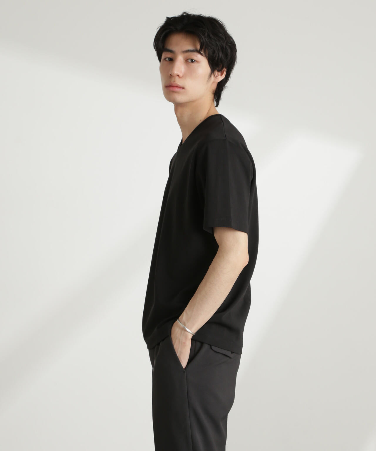 ダブルスムースVネックTシャツ 半袖 6725124214