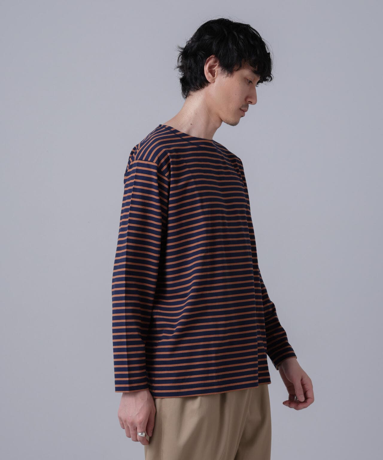 「NJ/CLUB」HOMESTOCKボーダーボートネックTシャツ 6684223201