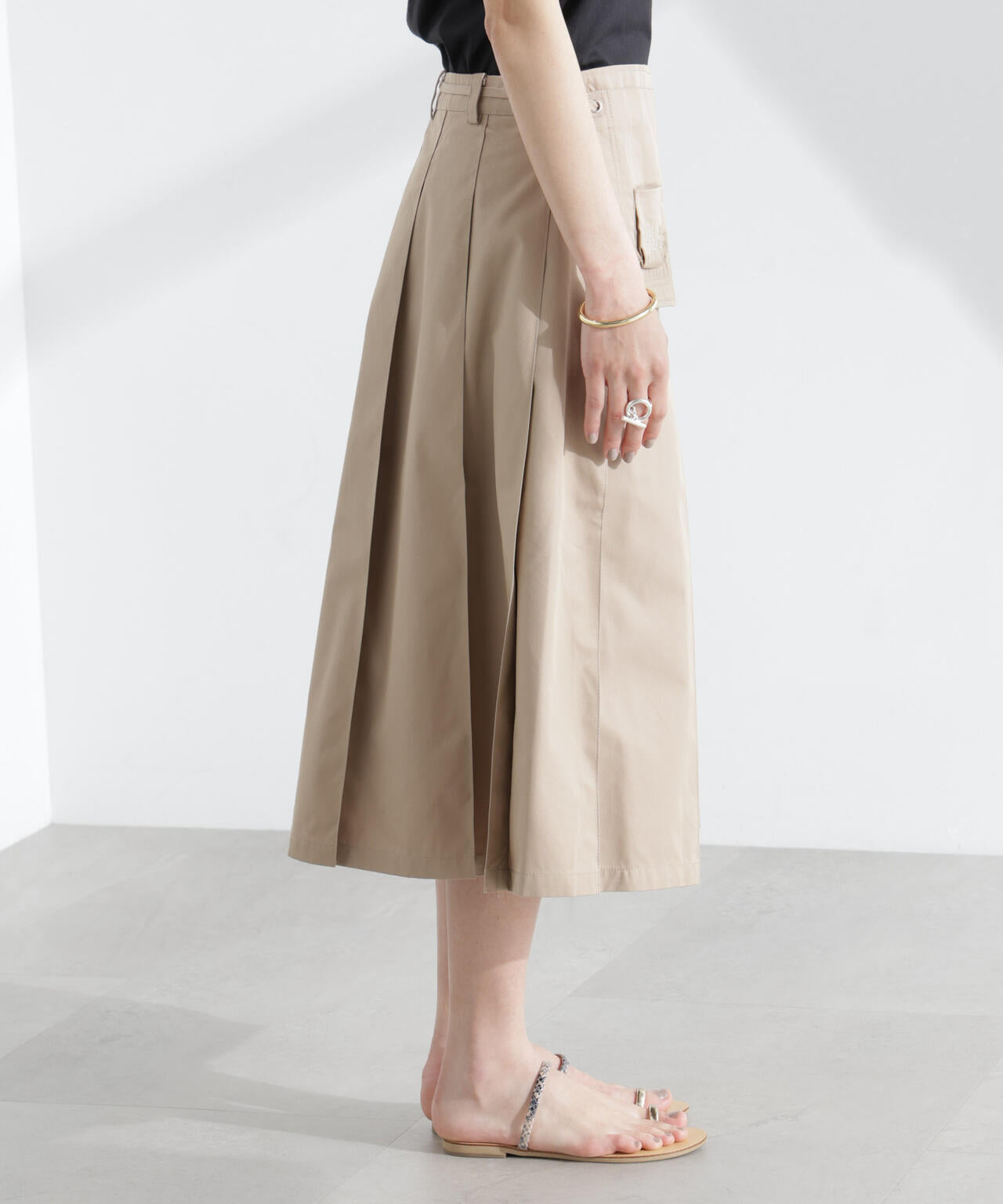 BAUM UND PFERDGARTEN/Heavy Cotton プリーツスカート 6715130009