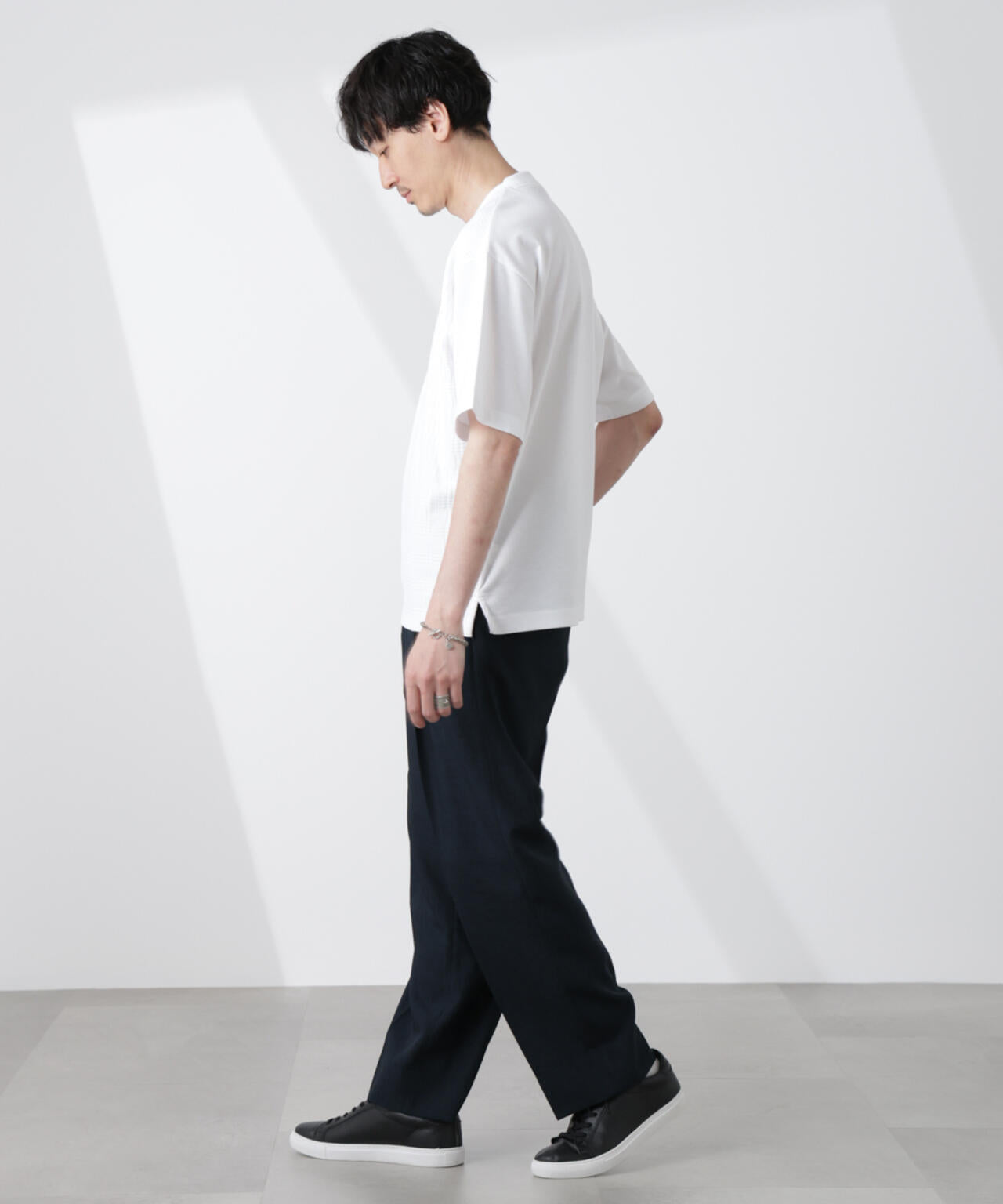 テックリネンリラックスタックテーパードパンツ 6725127217