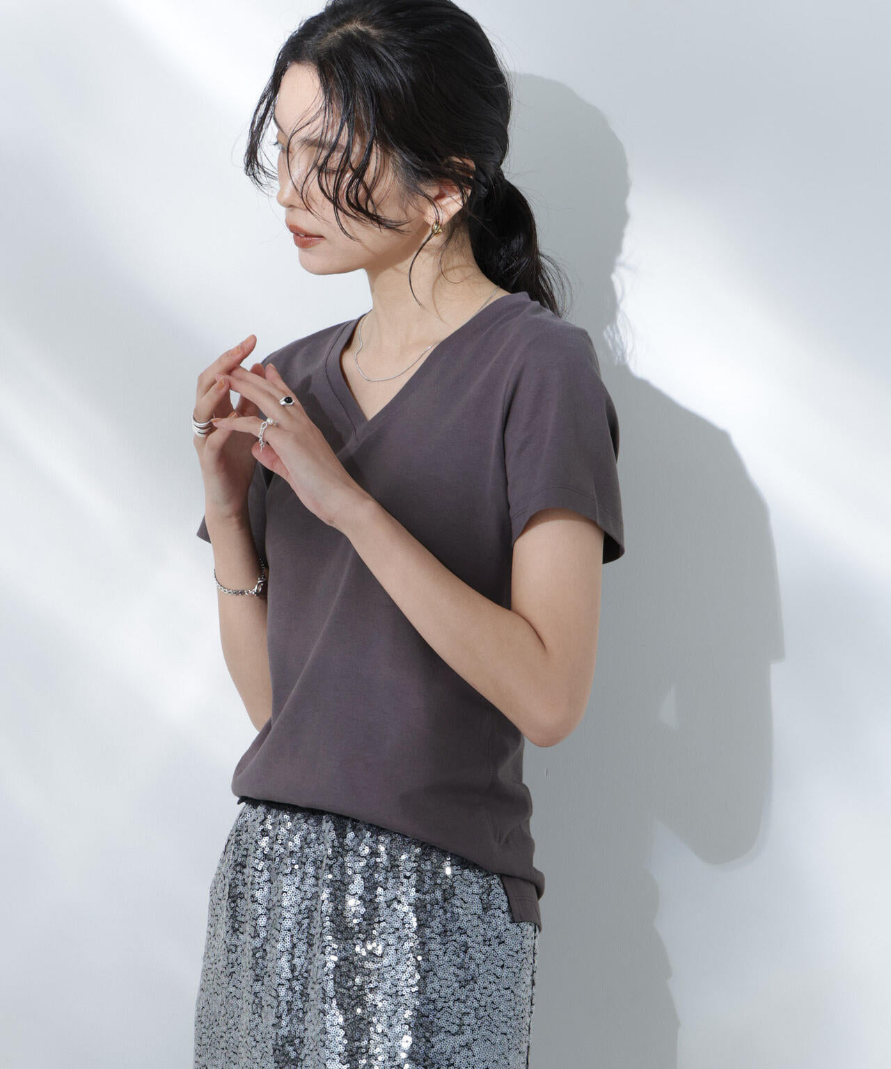 Anti Soaked(R) 汗染み防止VネックTシャツ 6695124301