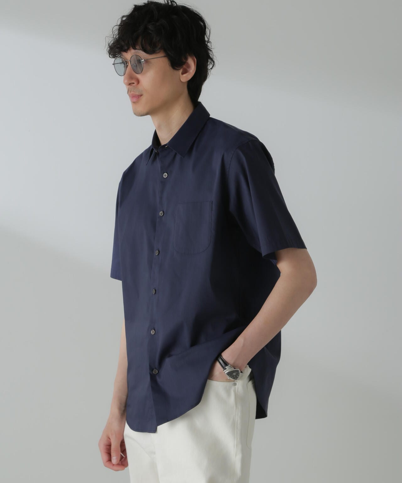 「ICE FLOW LINEN」レギュラーカラーシャツ 半袖 6684121206