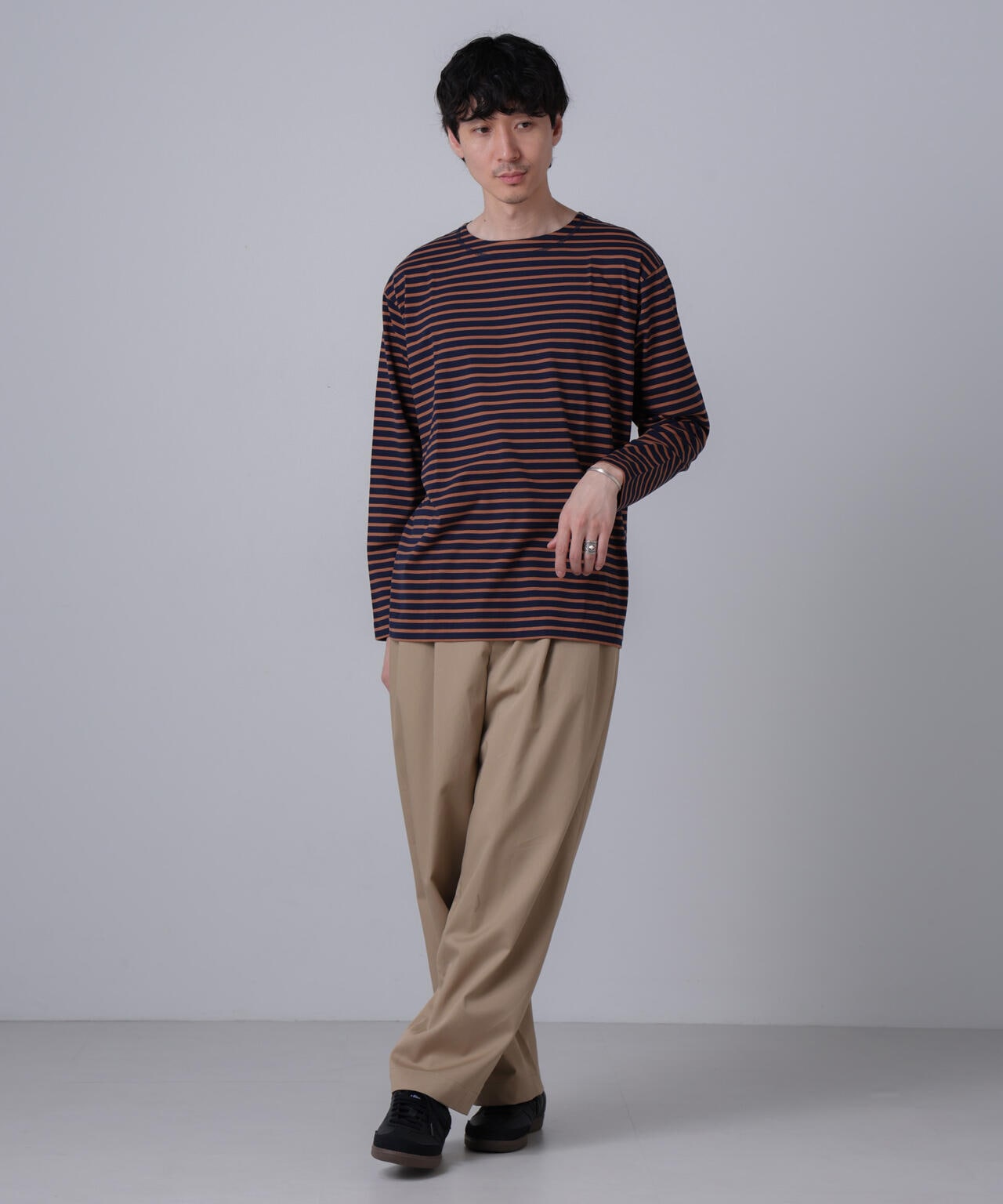 「NJ/CLUB」HOMESTOCKボーダーボートネックTシャツ 6684223201