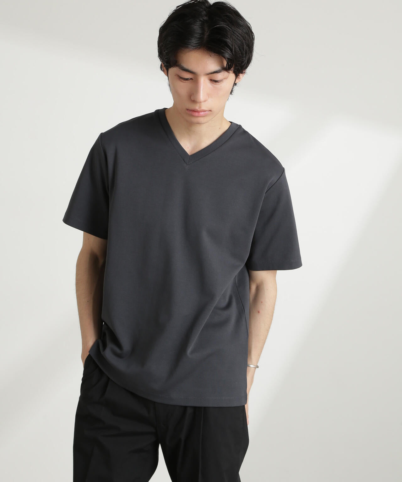 ダブルスムースVネックTシャツ 半袖 6725124214