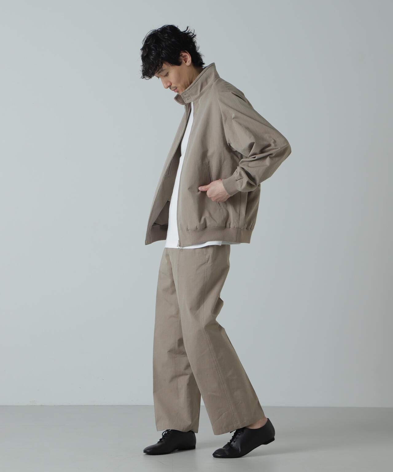 AB.コットンラミー ネップシャンブレーハリトンジャケット 6684112228