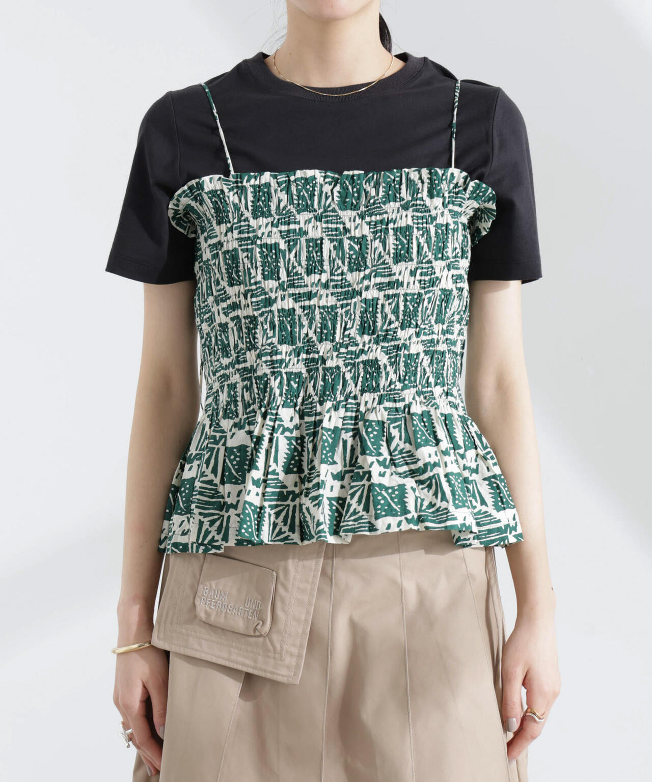 Sara mallika/COTTON POPLIN PRINT CAMI TOP 6715121010