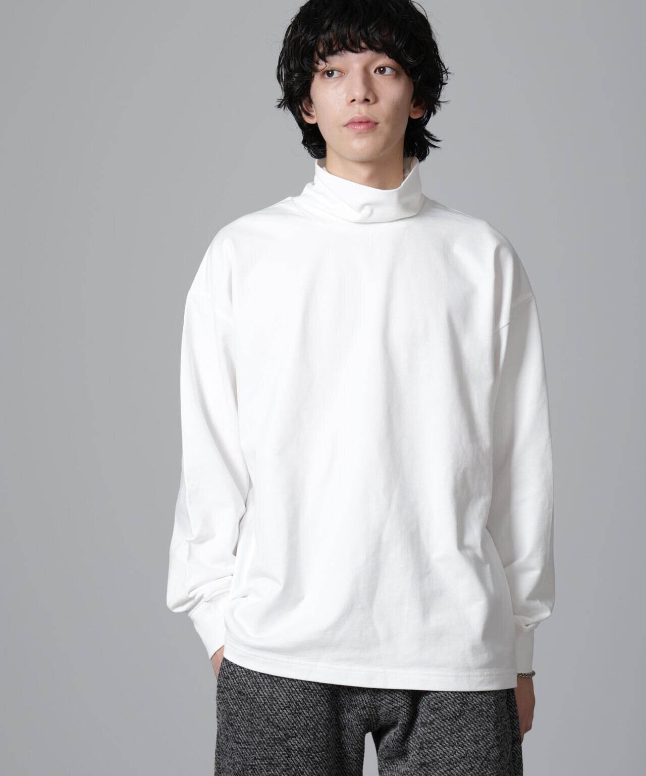 タートルカットミニ裏毛Tシャツ 長袖 6724223235