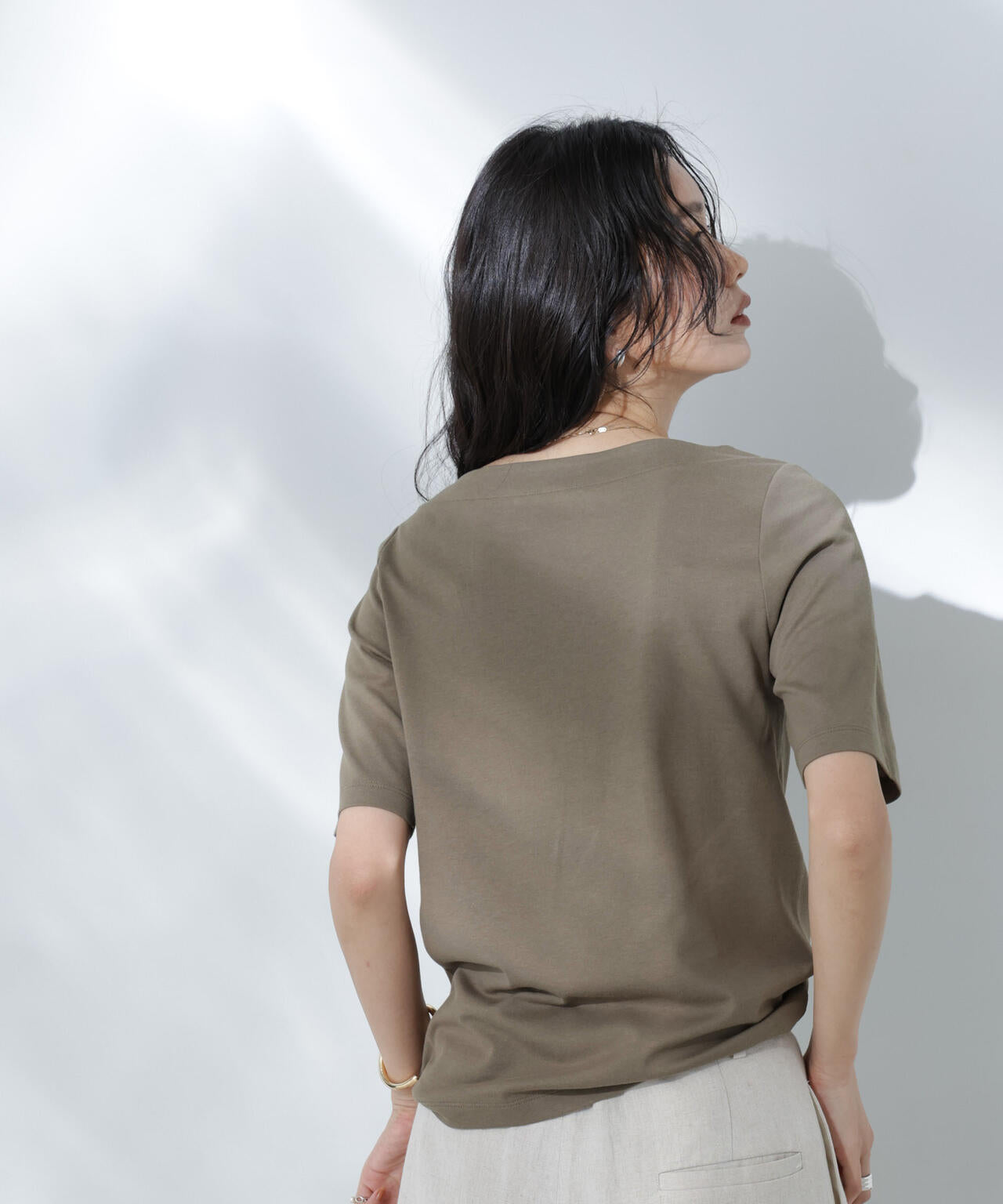 Anti Soaked(R) 汗染み防止ボートネックTシャツ 6695124303