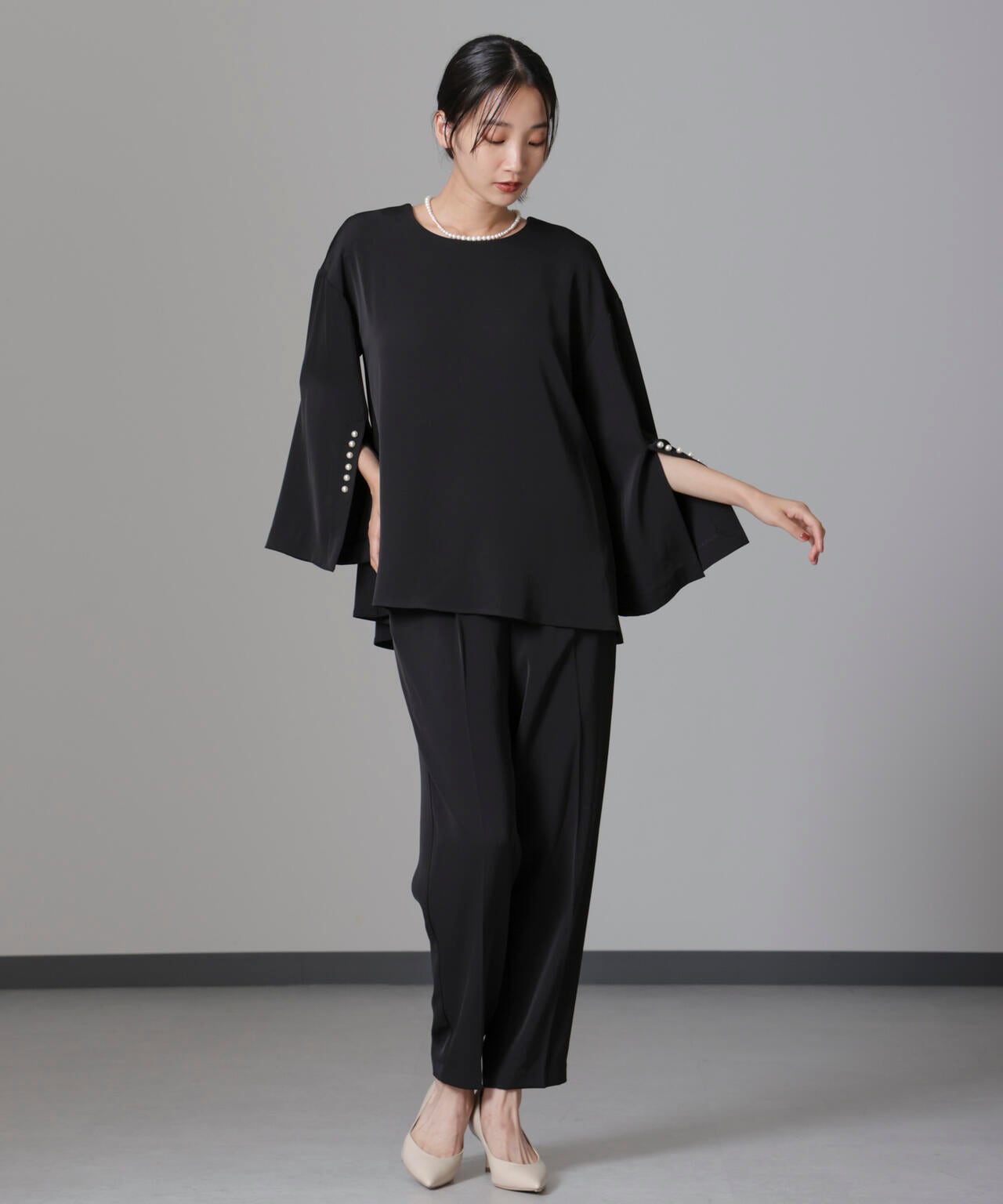 troisiemechaco/DOUBLE CLOTH セットアップパンツ 6714229002