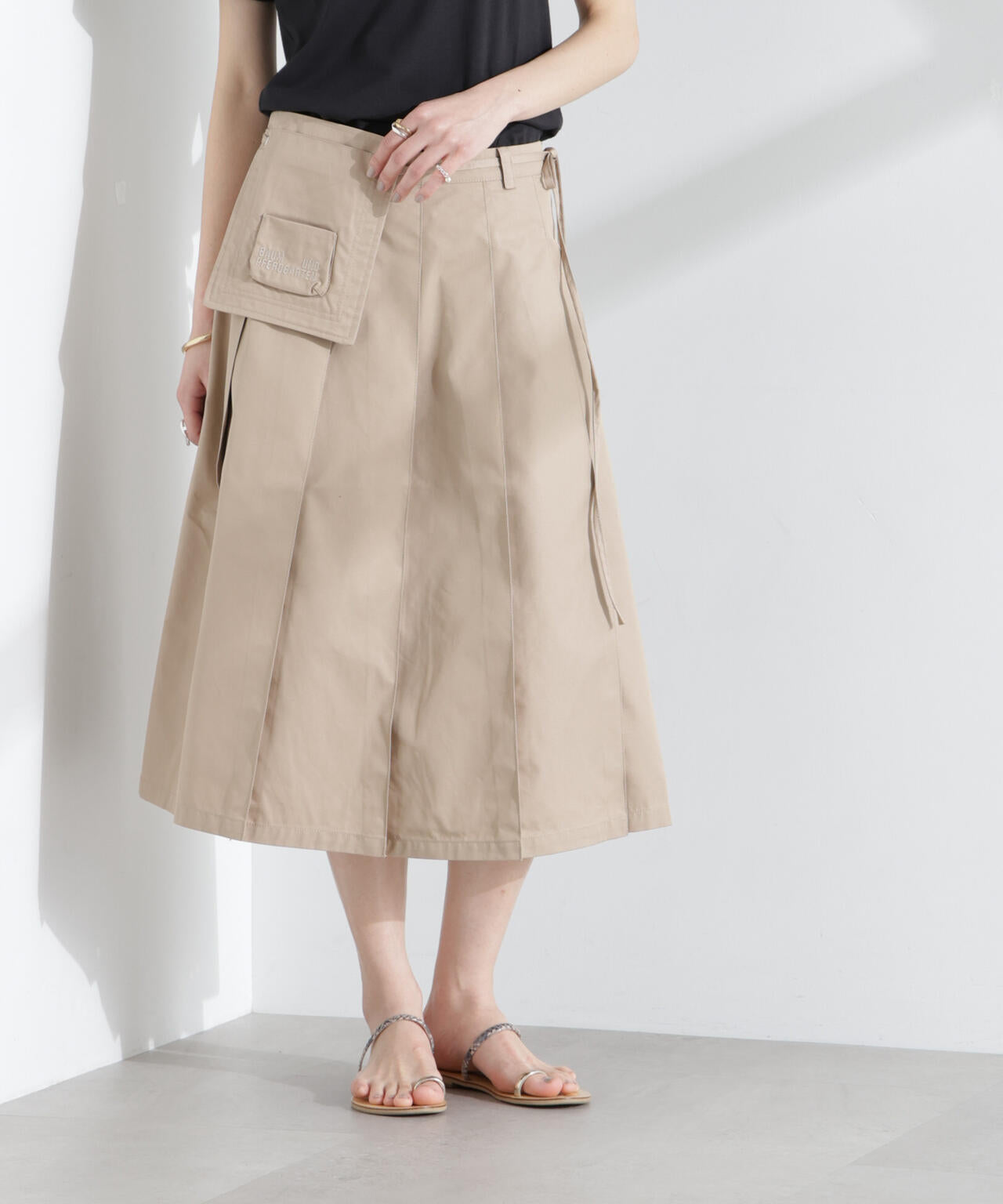 BAUM UND PFERDGARTEN/Heavy Cotton プリーツスカート 6715130009