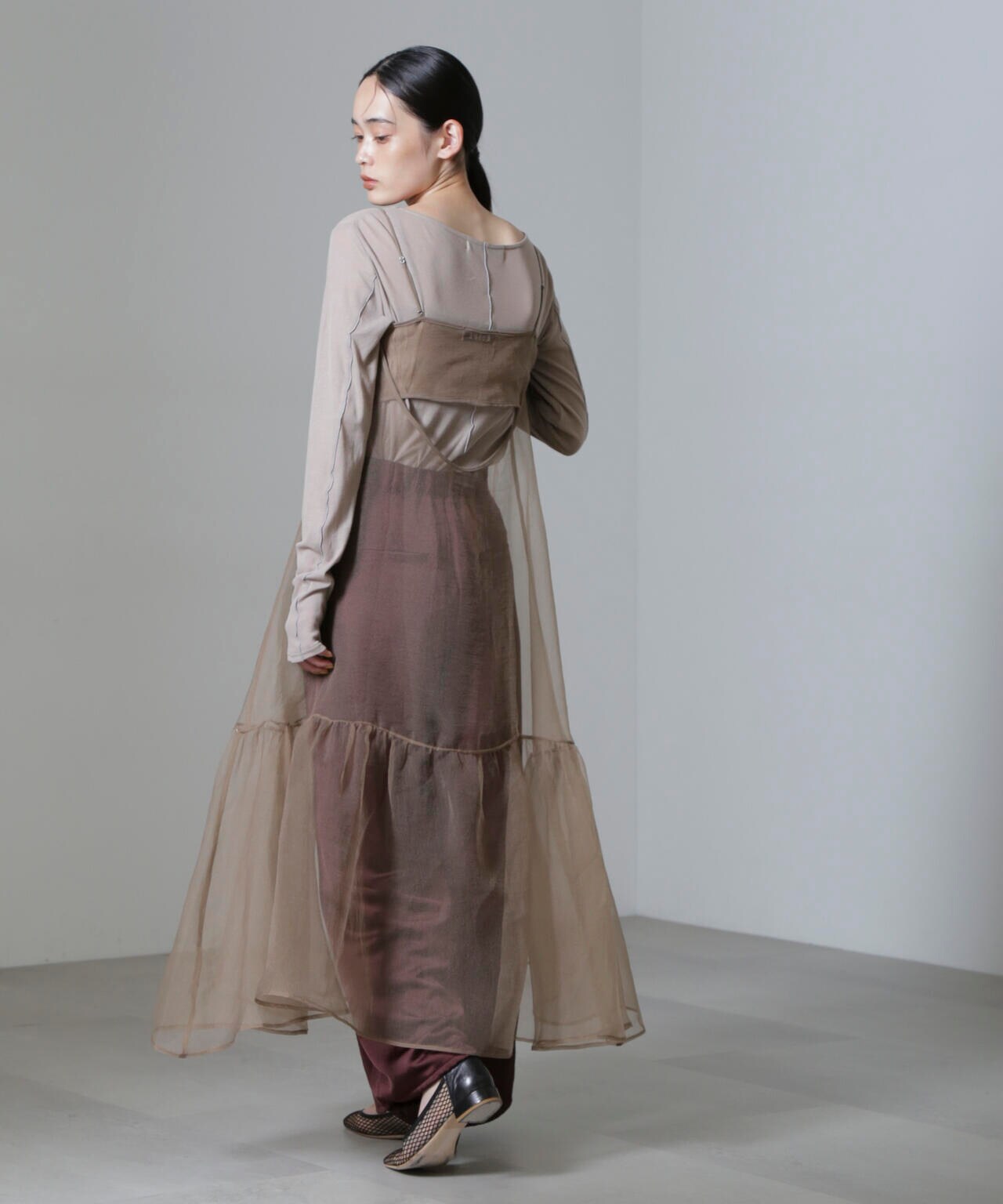 ESTHE/Cut-Out Organza Dress 6714219021