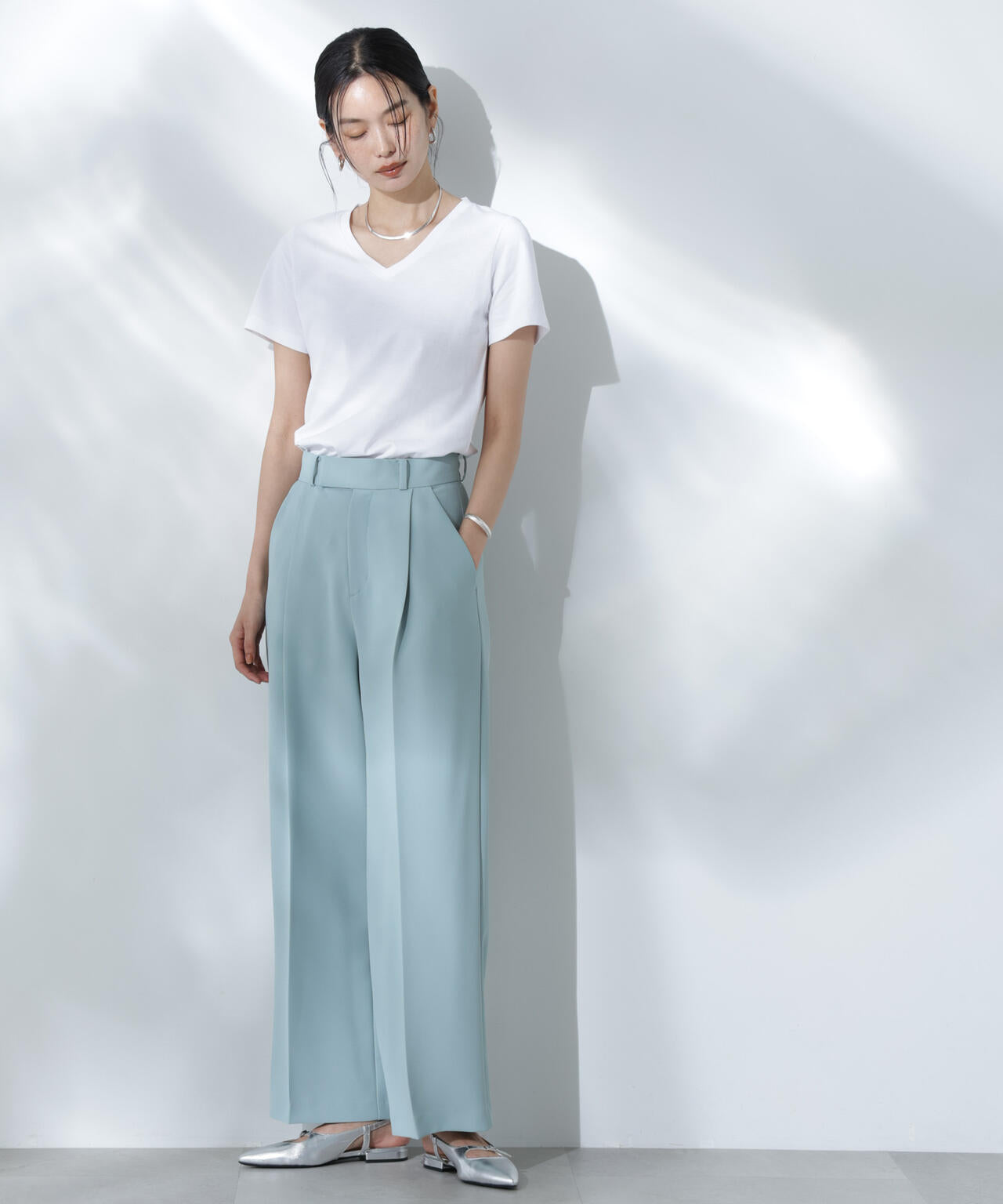 Anti Soaked(R) 汗染み防止VネックTシャツ 6695124301