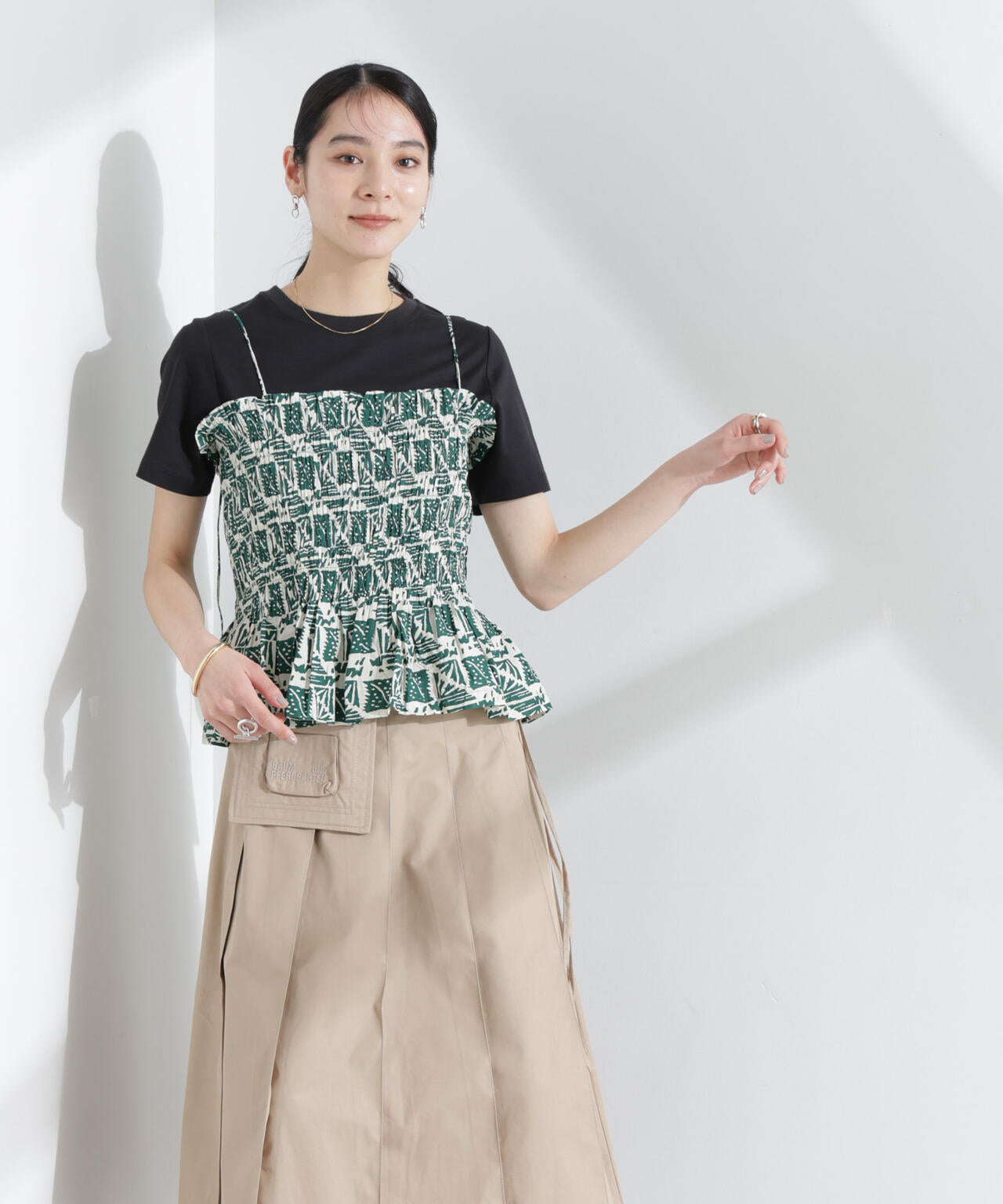 Sara mallika/COTTON POPLIN PRINT CAMI TOP 6715121010