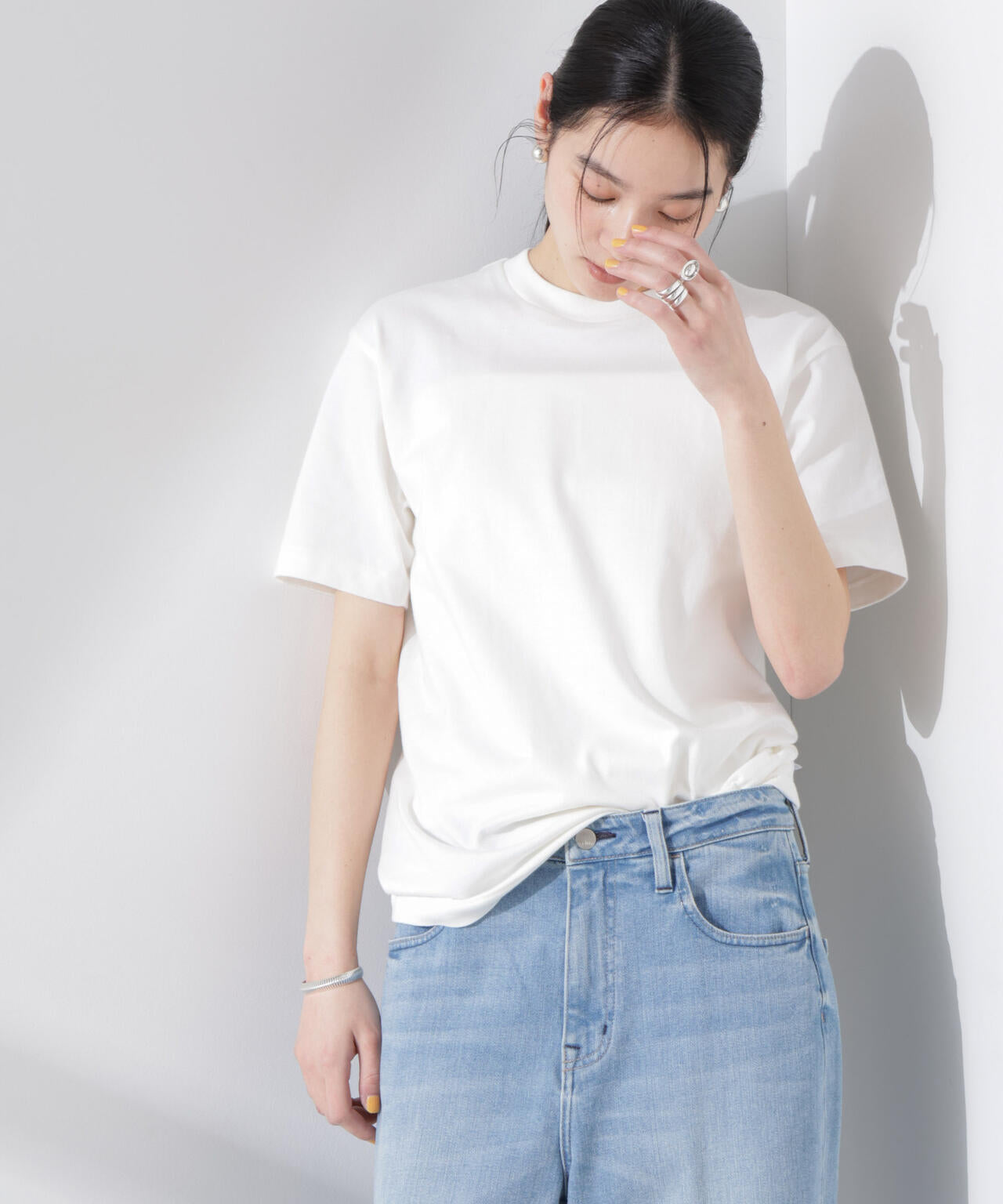 Hanes/1P T-SHIRTS SHIRO クルーネックTシャツ 6715124010