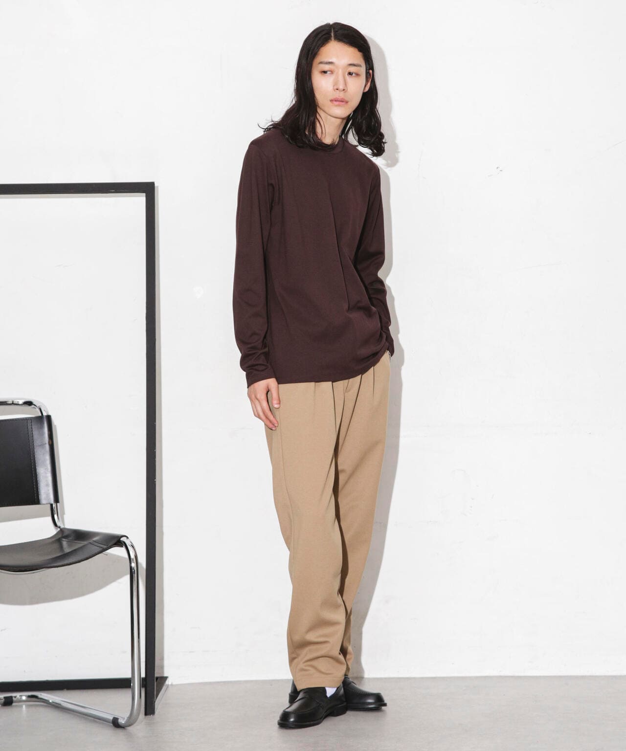 Anti Soaked 汗染み防止 クルーネックTシャツ長袖 6684123208
