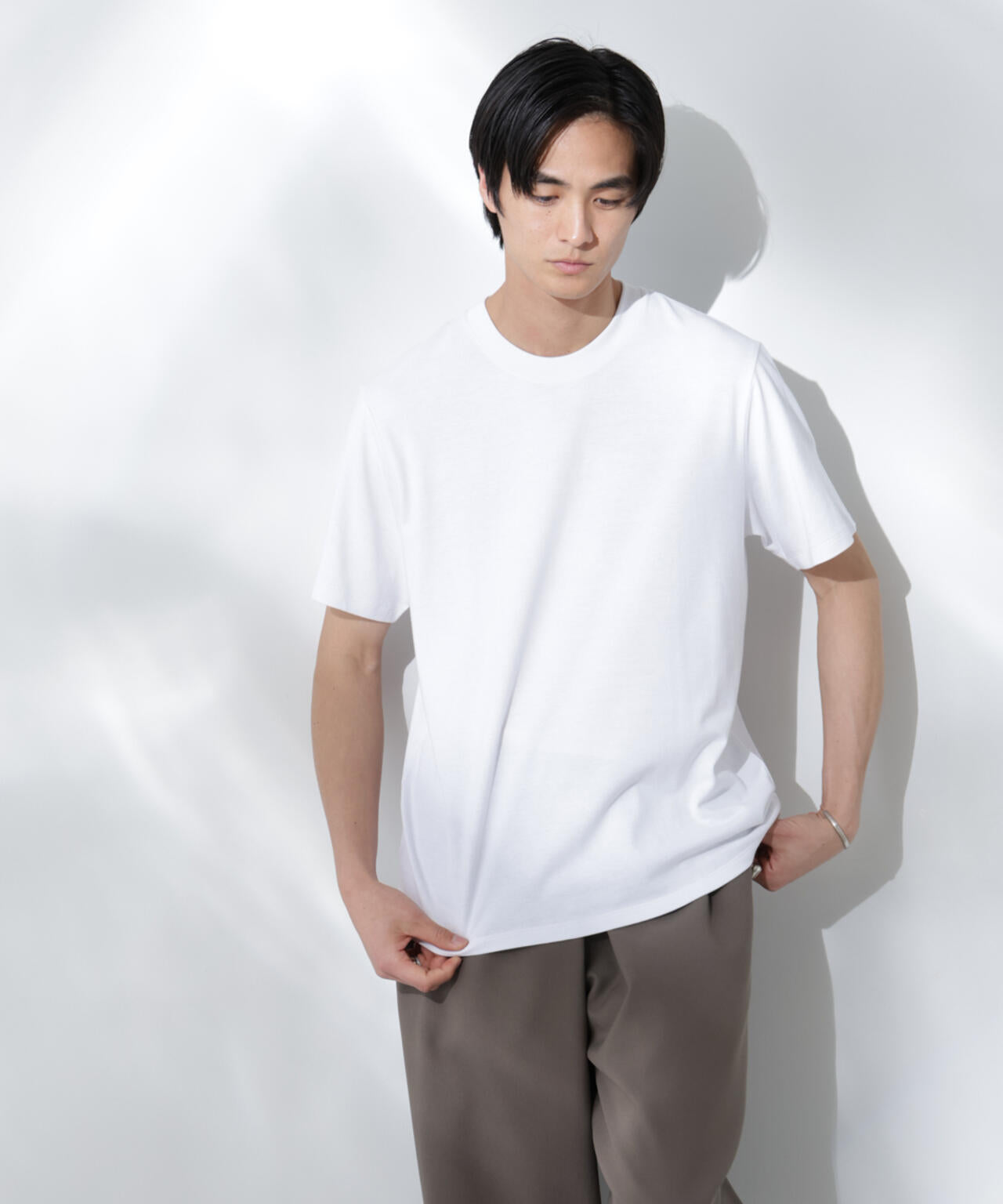 Anti Soaked(R) 汗染み防止 クルーネック レギュラーシルエットTシャツ 6685124202